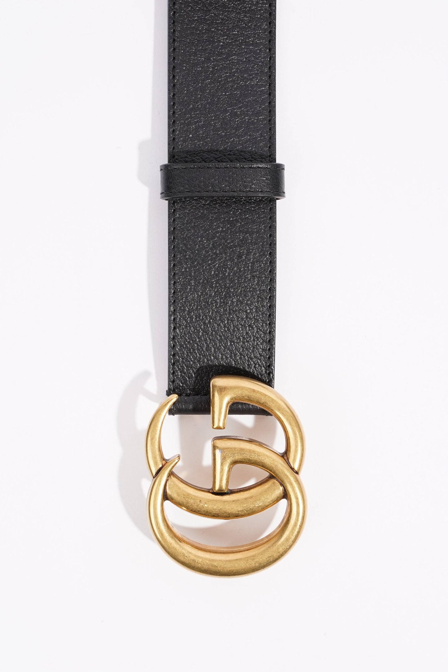 Gucci Womens Marmont GG Belt Black Leather 100 - 40"