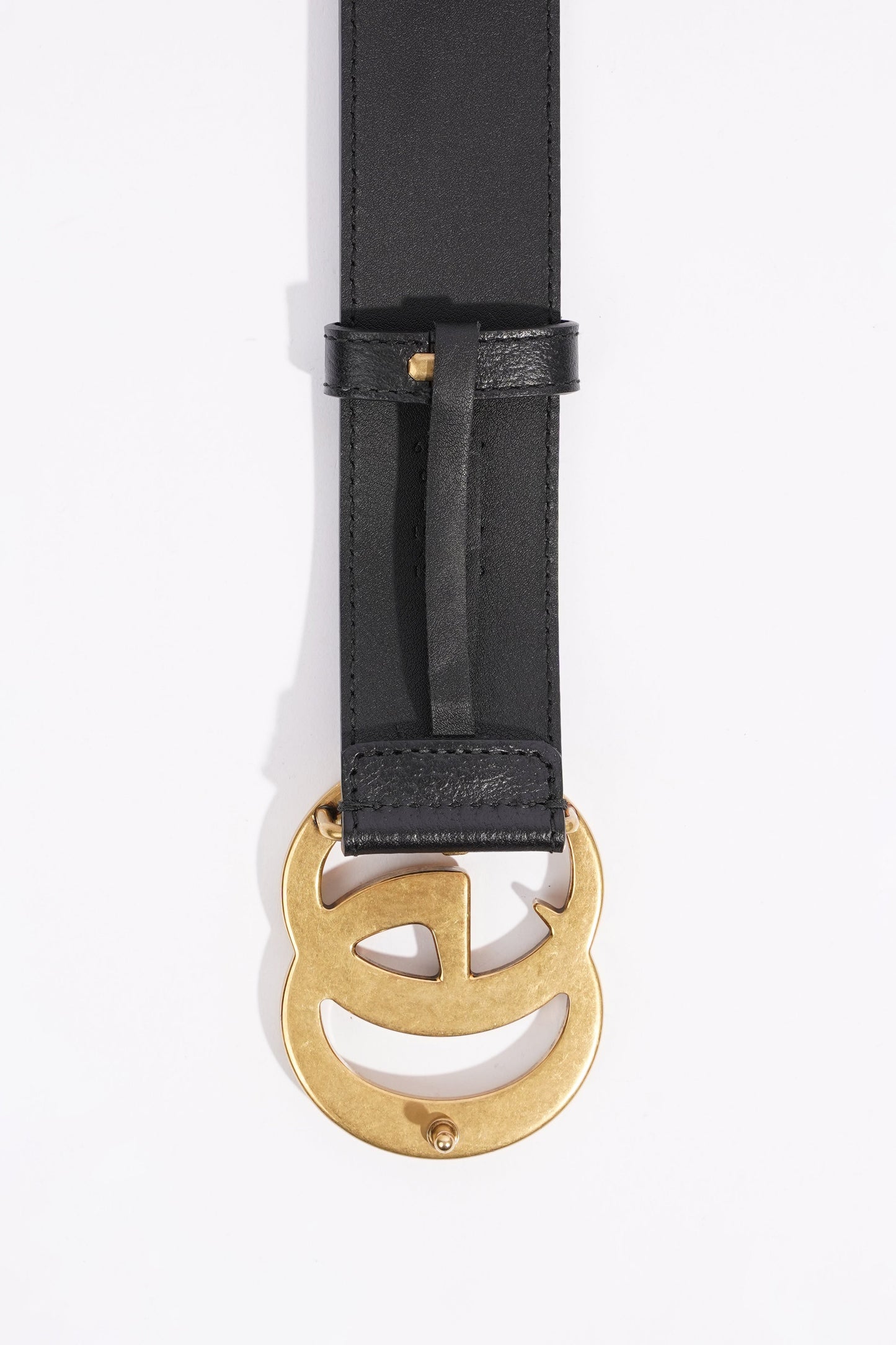 Gucci Womens Marmont GG Belt Black Leather 100 - 40"