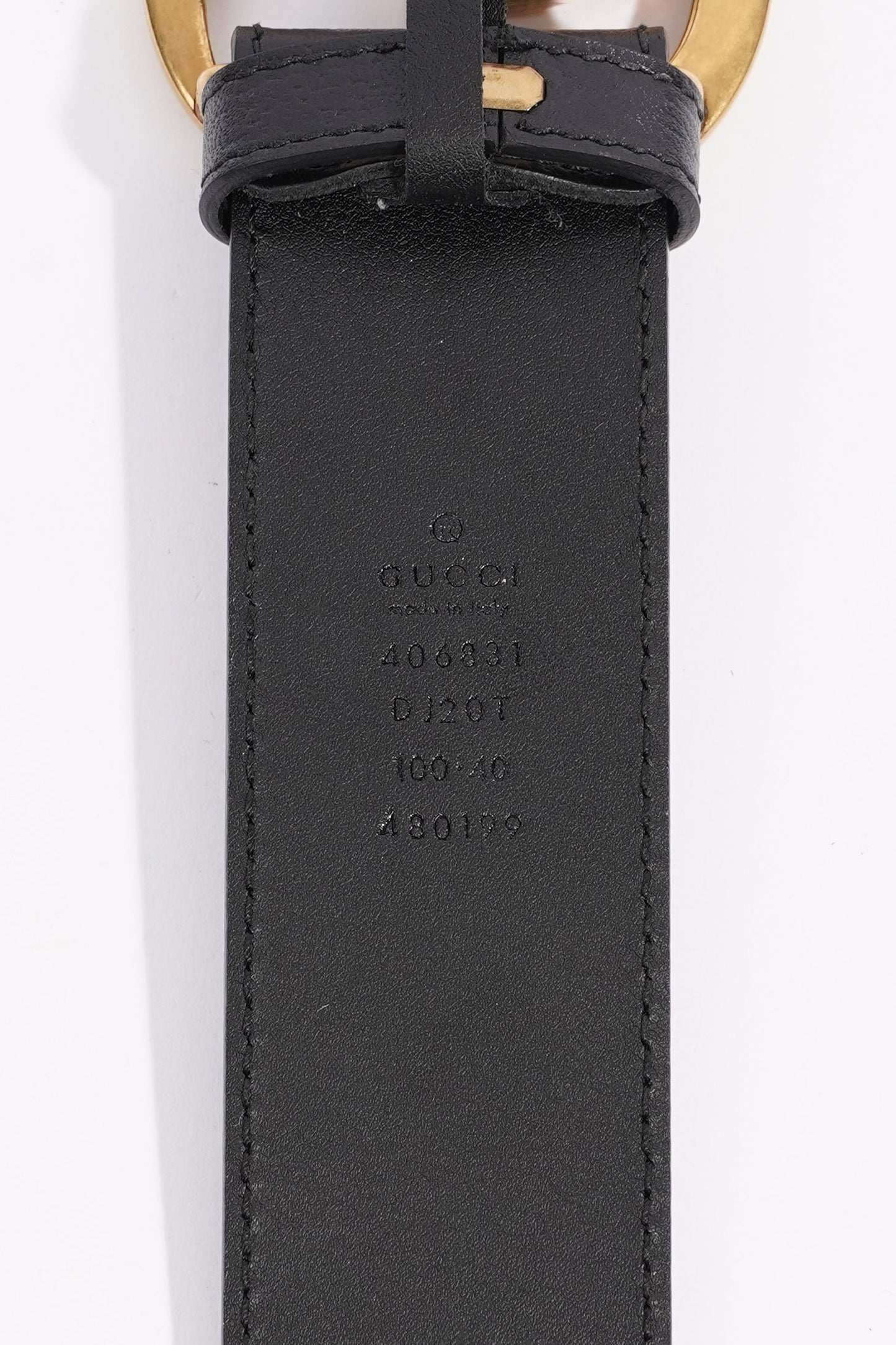 Gucci Womens Marmont GG Belt Black Leather 100 - 40"