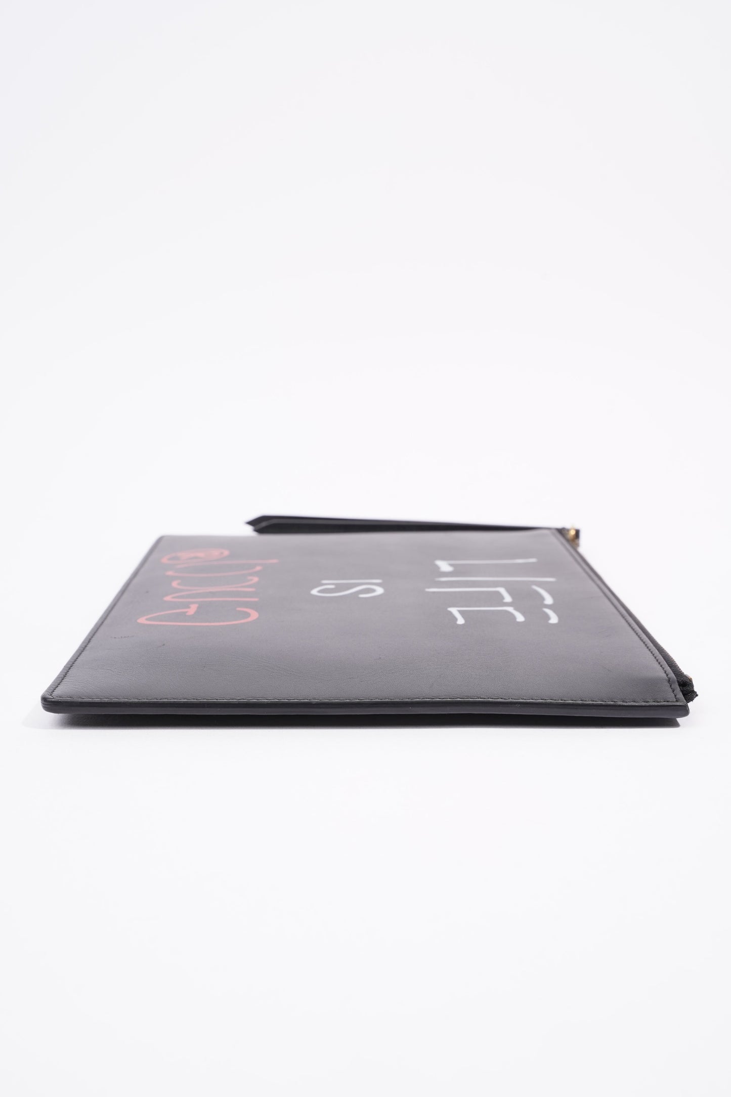 Gucci Gucci is Life Clutch Black Leather