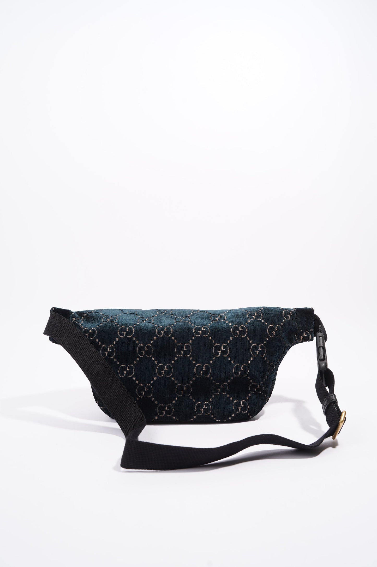 Gucci Womens Monogram Velvet Bumbag Navy
