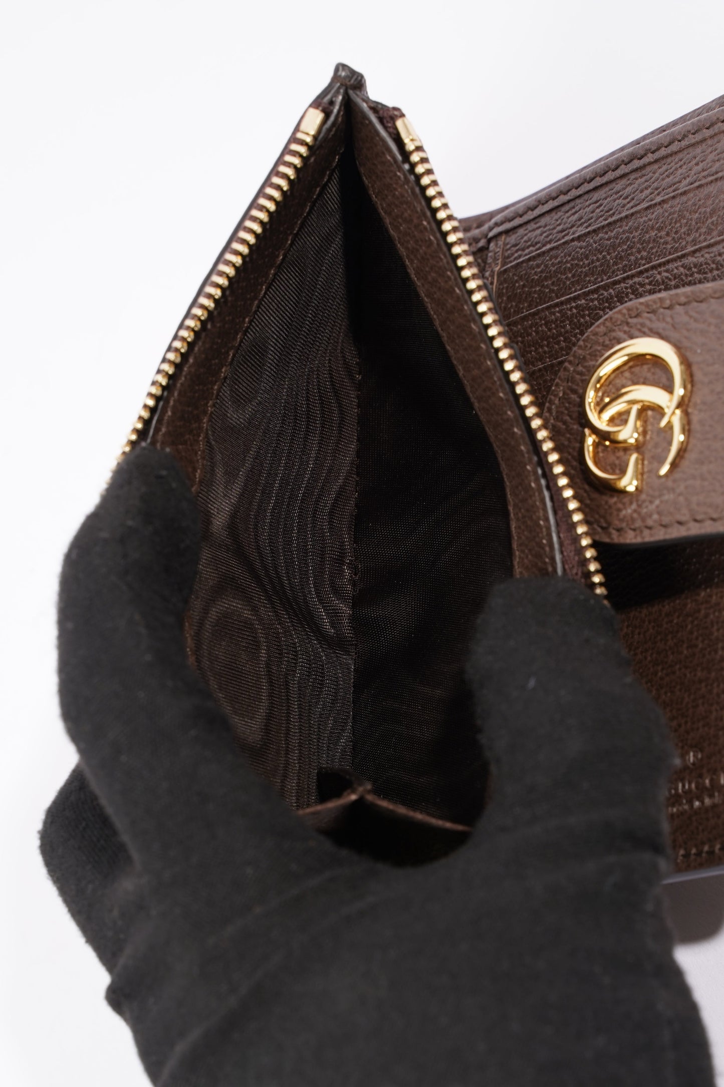 Gucci Ophidia GG-jacquard Web-stripe zipped wallet Monogram / Green / Red Canvas