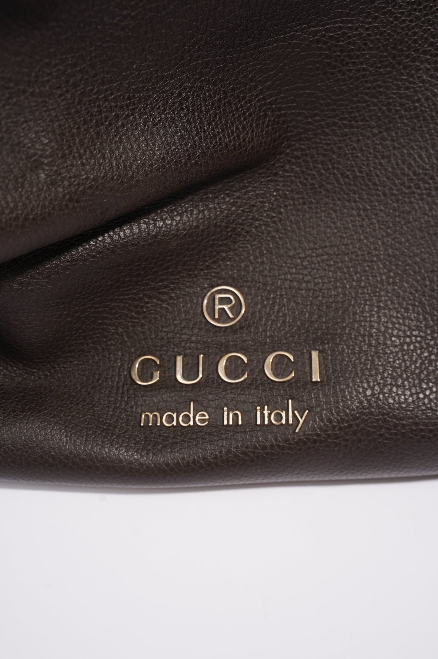 Gucci Womens Braided Handle Tote Brown Large