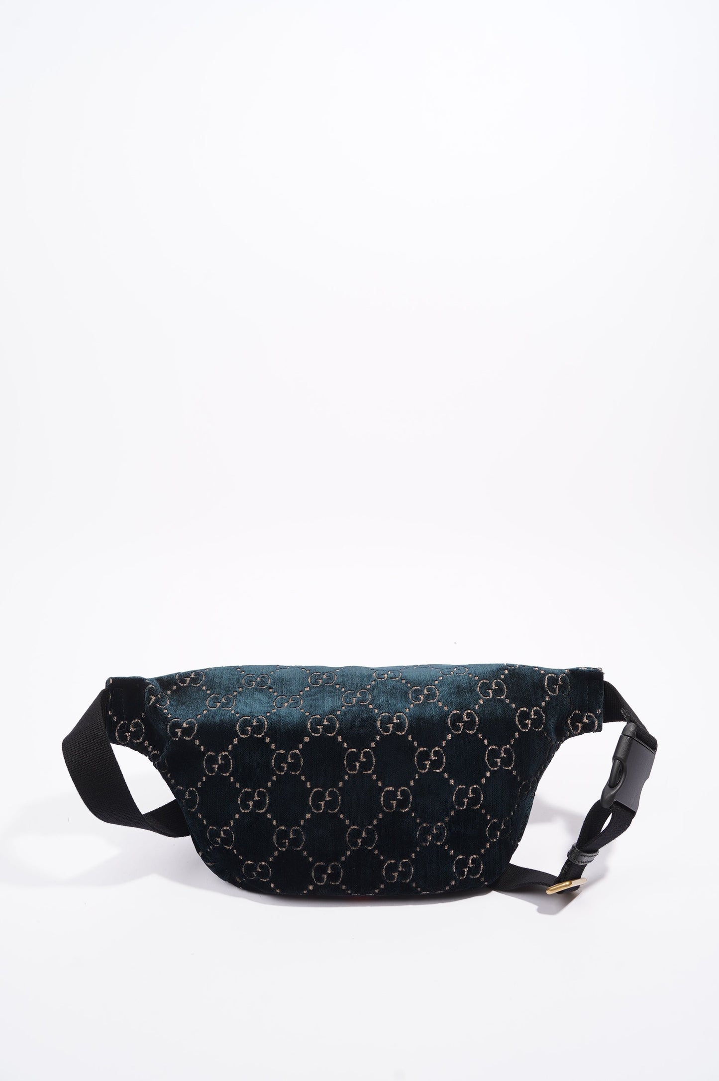 Gucci Womens Monogram Velvet Bumbag Navy