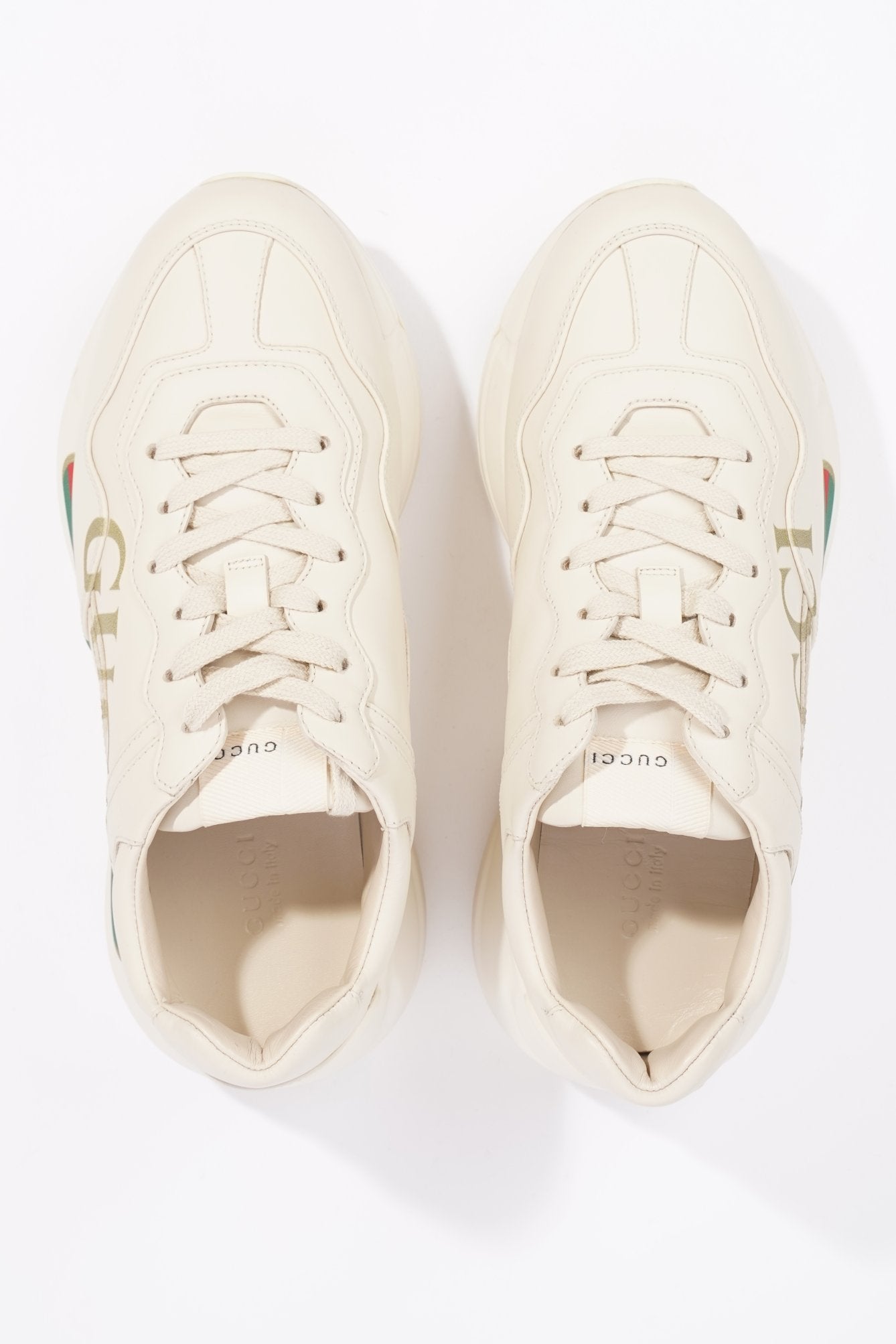 Gucci Womens Rhyton Logo Beige EU 39 / UK 6
