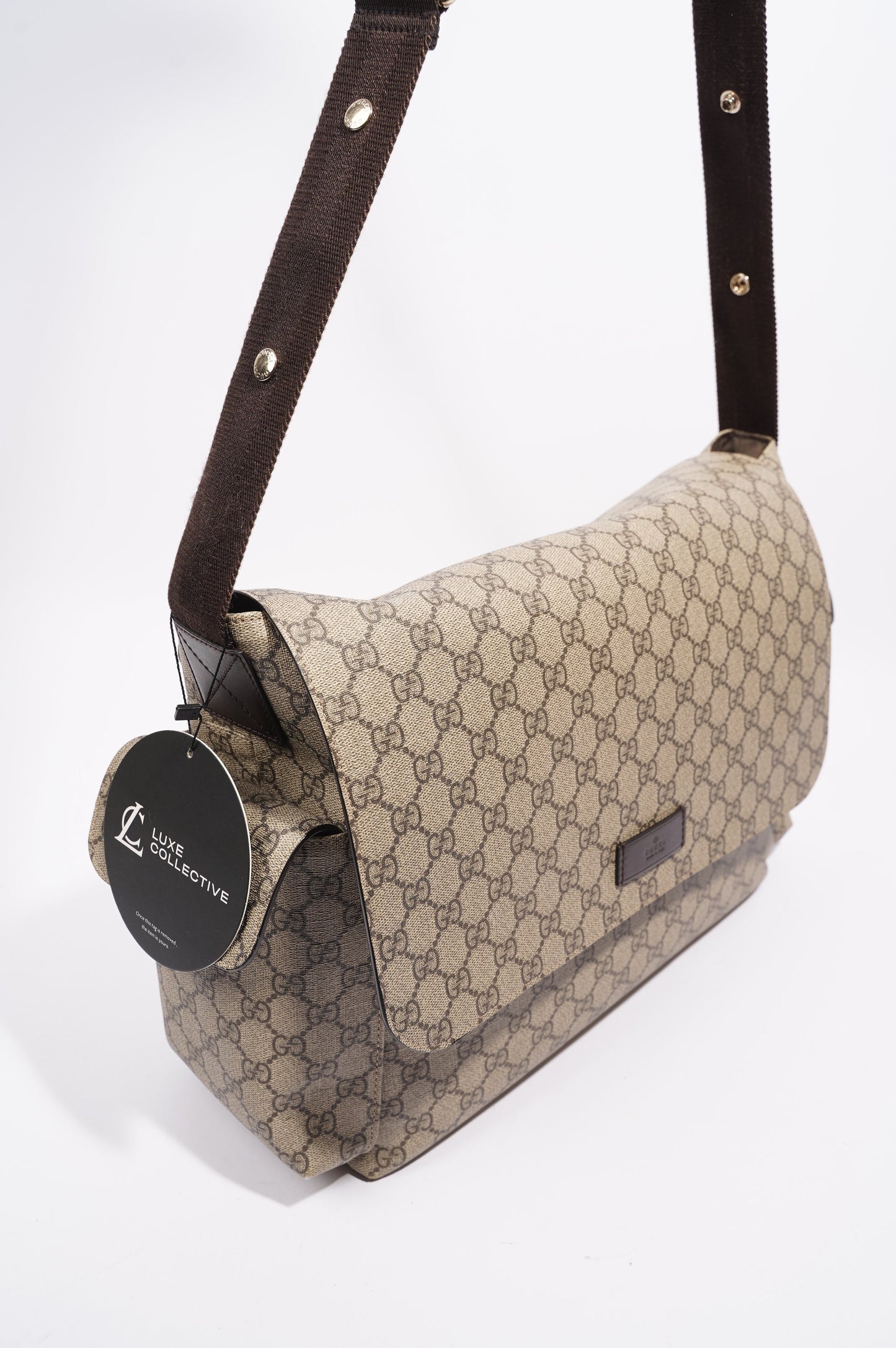 Gucci Womens Changing Bag Brown Canvas