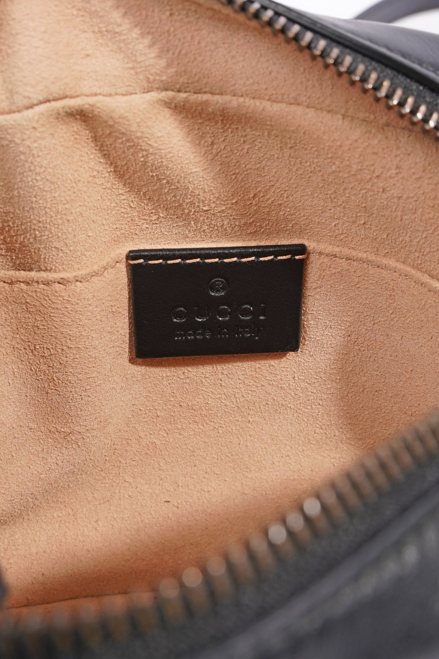Gucci Marmont Zip Black Leather Mini