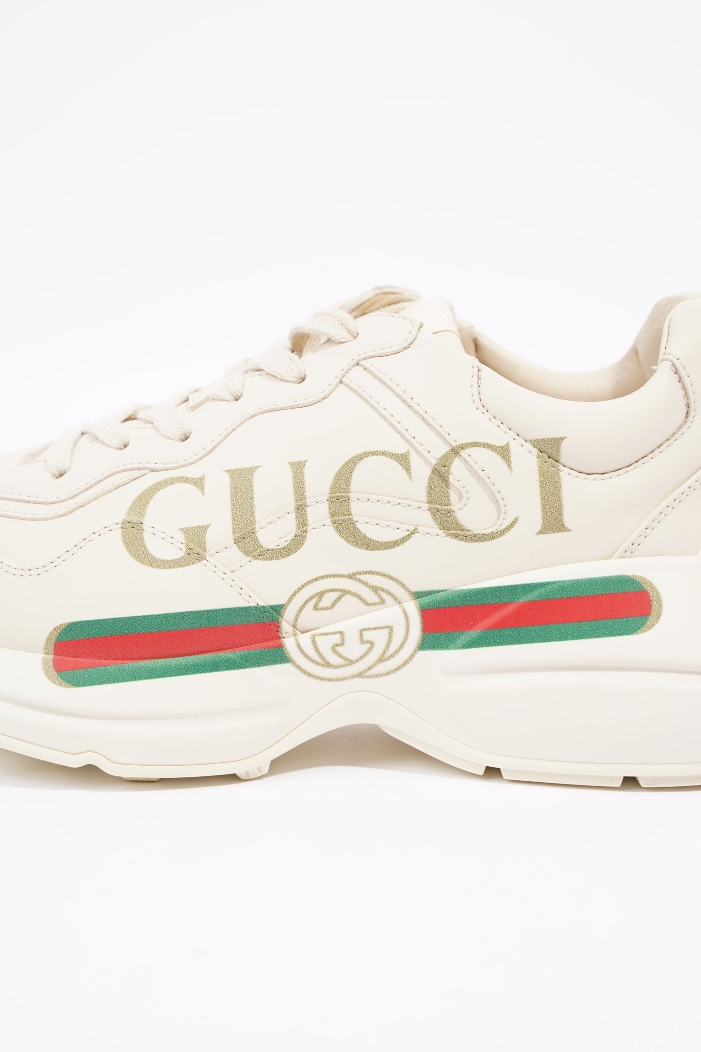 Gucci Womens Rhyton Logo Beige EU 39 / UK 6