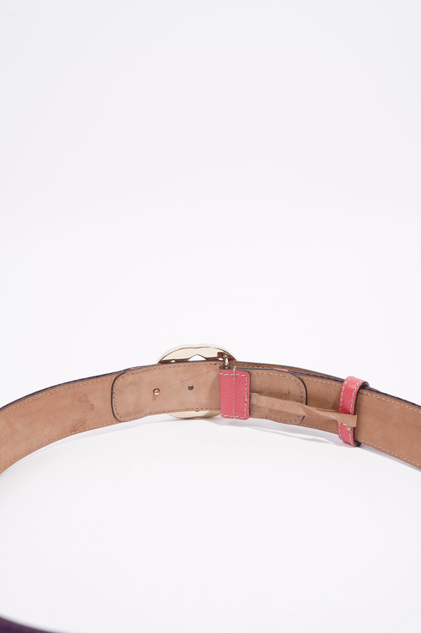 Gucci Womens Interlocking Belt Pink / Red / Purple 95cm - 38"