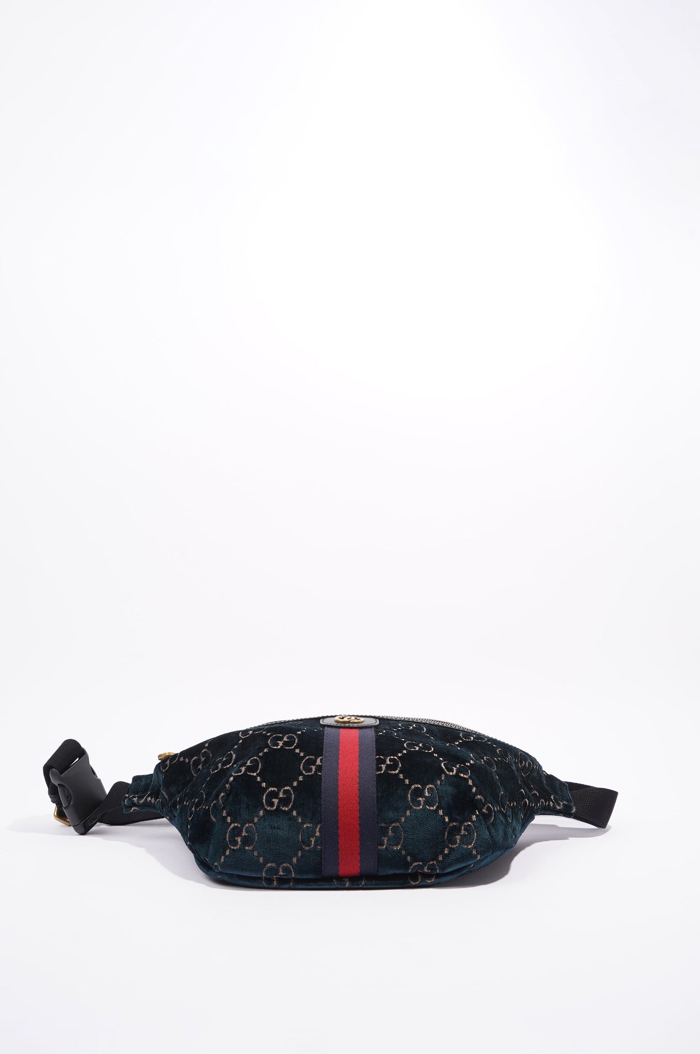 Gucci Womens Monogram Velvet Bumbag Navy