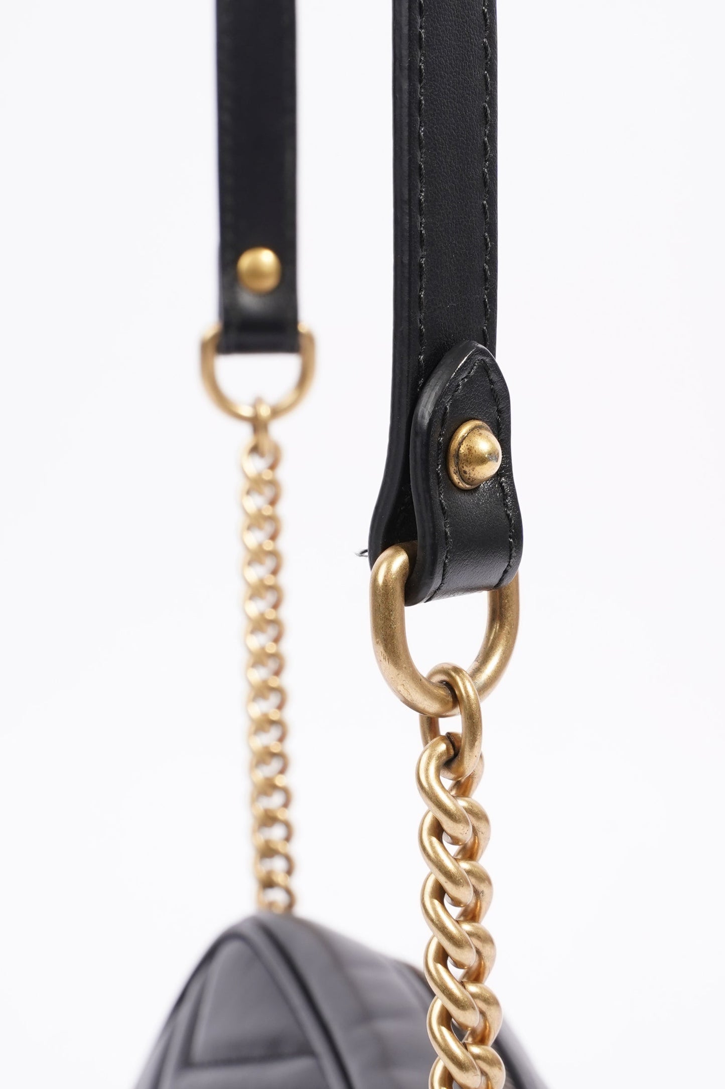 Gucci Marmont Zip Black Leather Mini