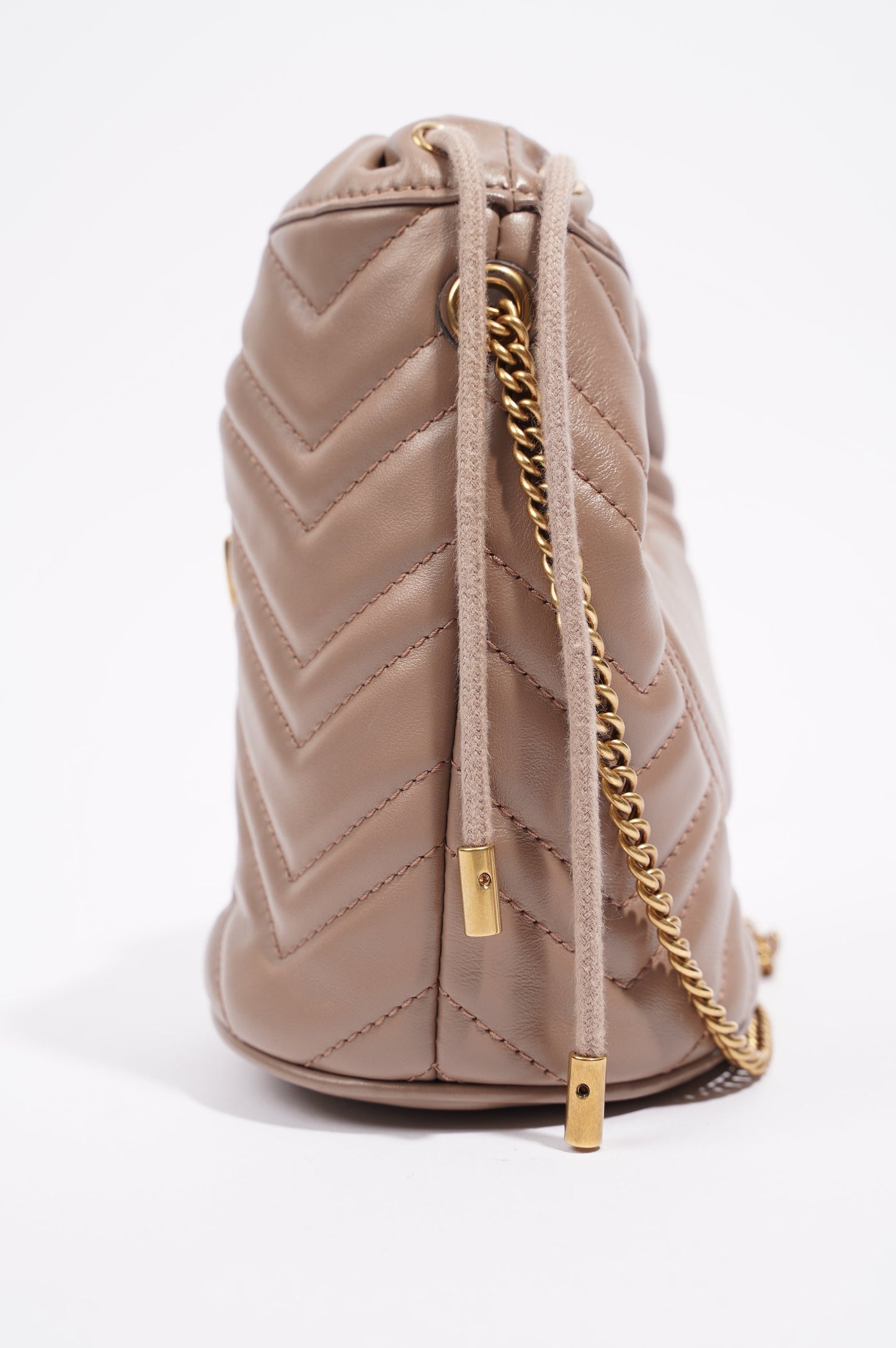 Gucci Womens Marmont Bucket Bag Nude Mini