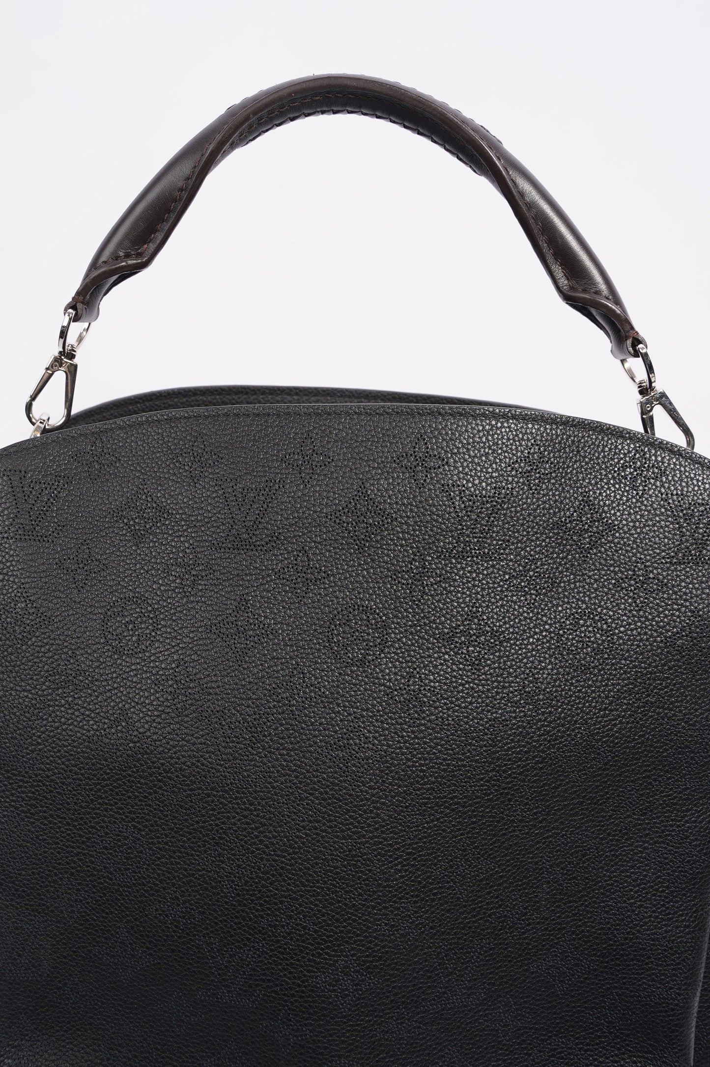 Louis Vuitton Babylone Bag Black Mahina Monogram Leather PM