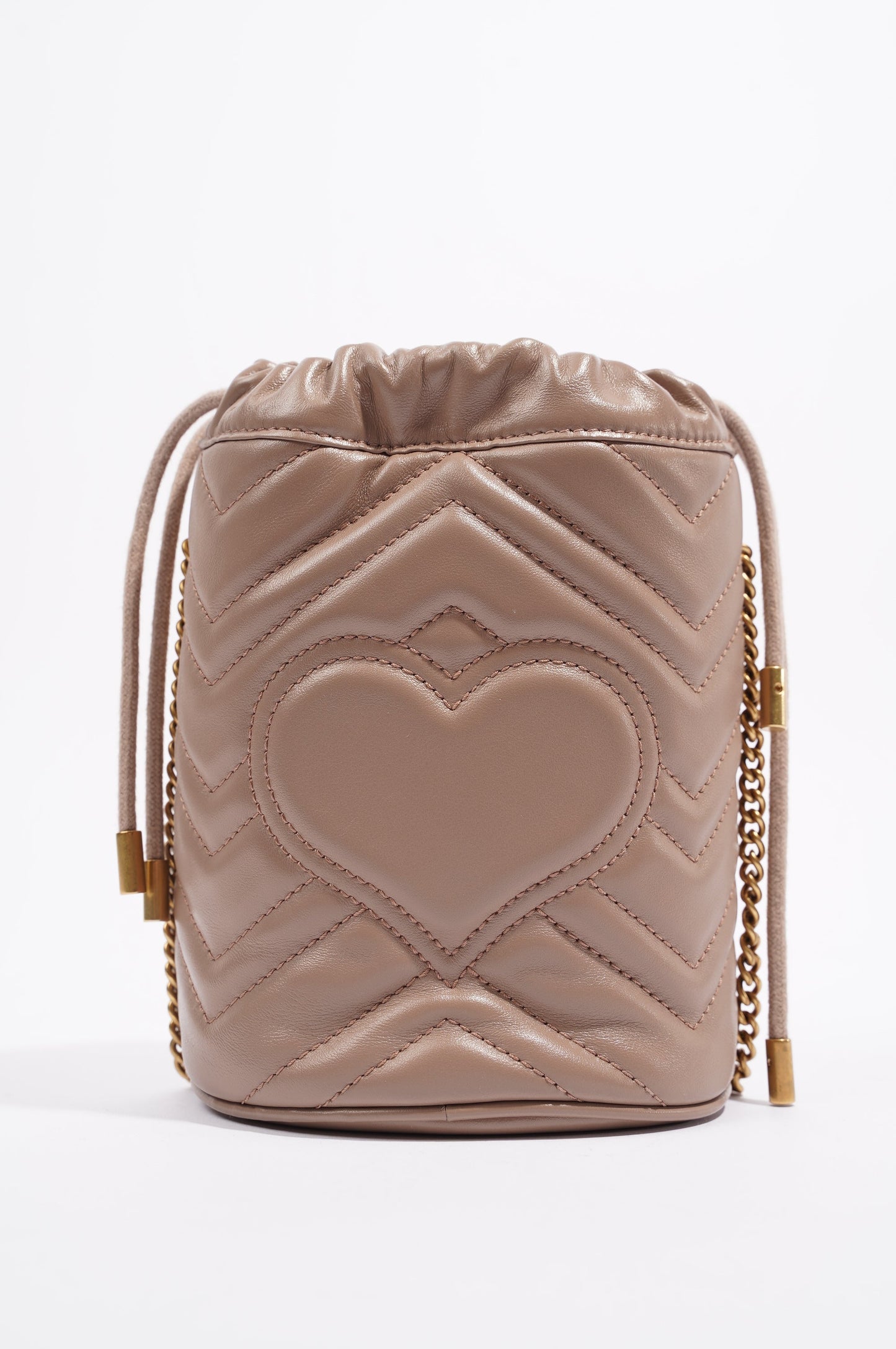 Gucci Womens Marmont Bucket Bag Nude Mini