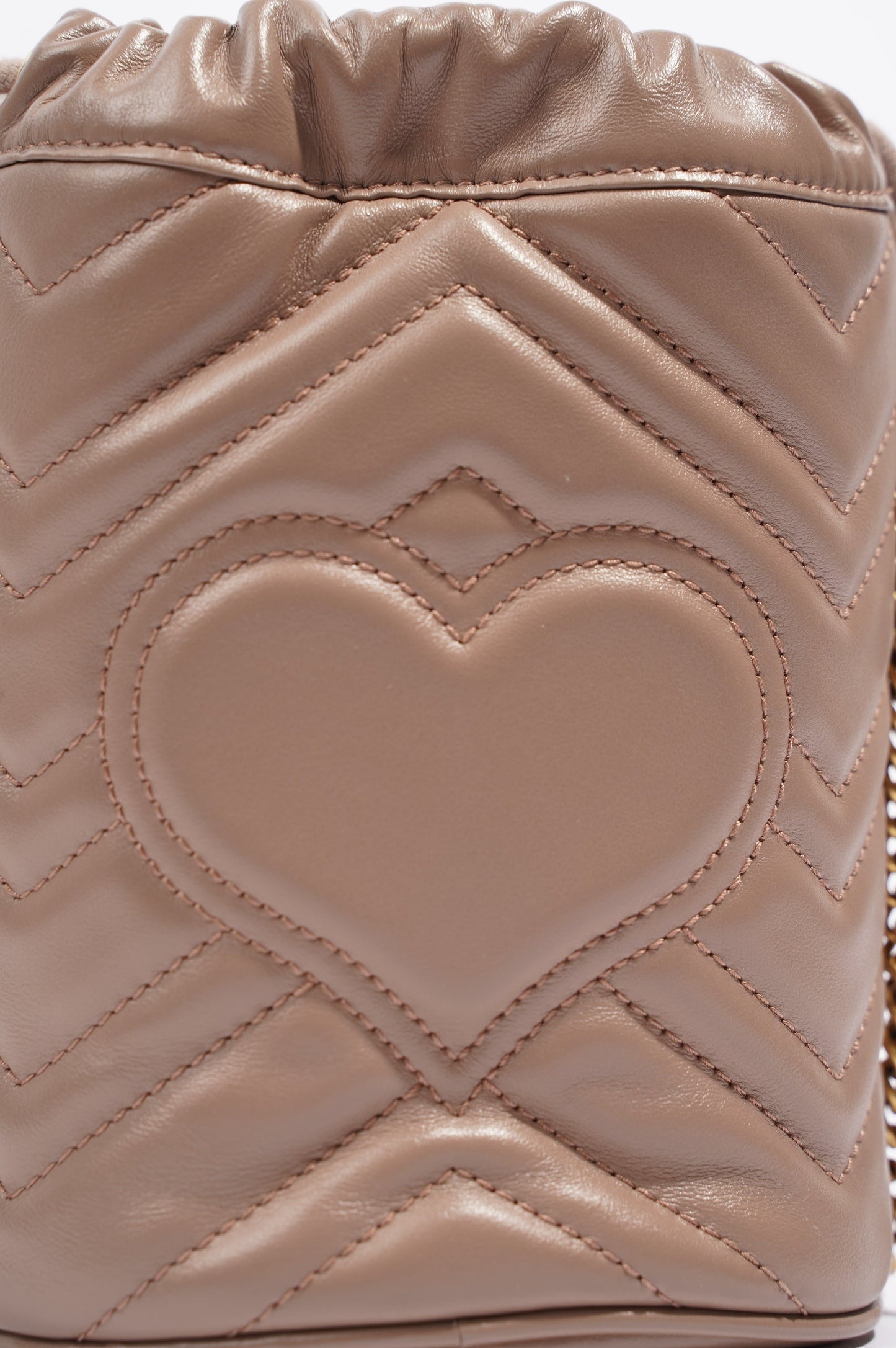 Gucci Womens Marmont Bucket Bag Nude Mini