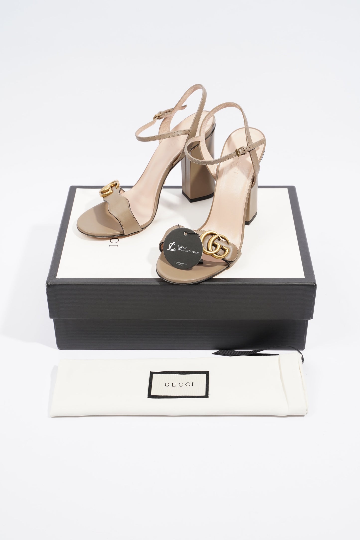 Gucci Marmont Sandal Taupe EU 38 / UK 5
