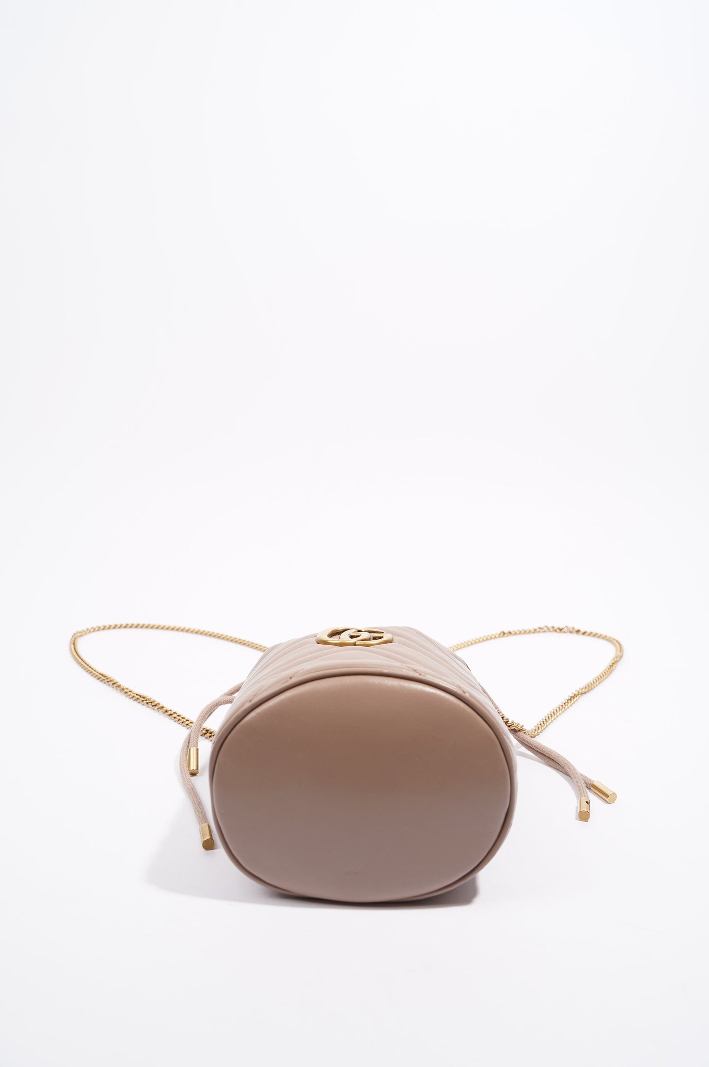 Gucci Womens Marmont Bucket Bag Nude Mini