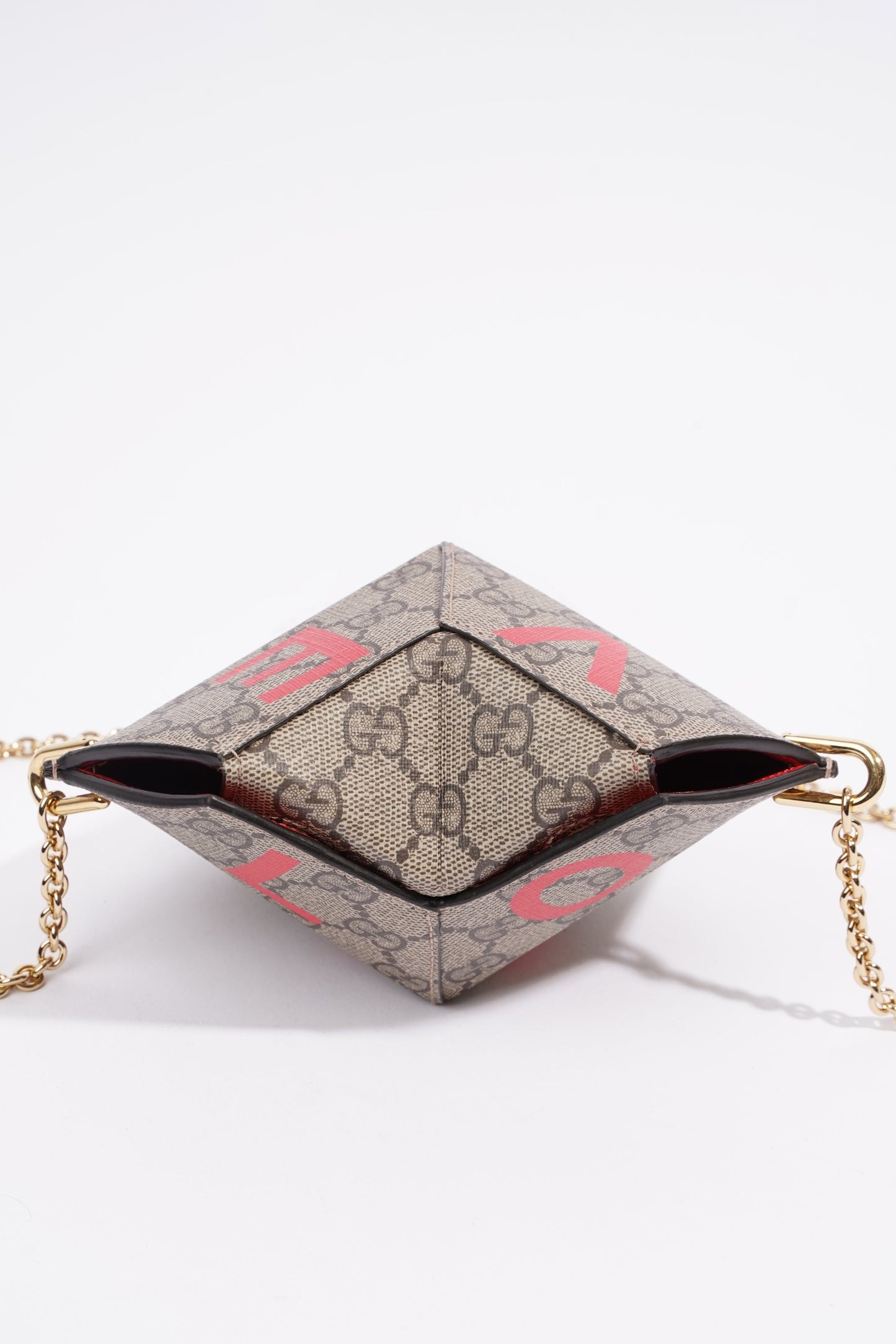 Gucci Small Heart Mini Chain Bag Supreme / Red