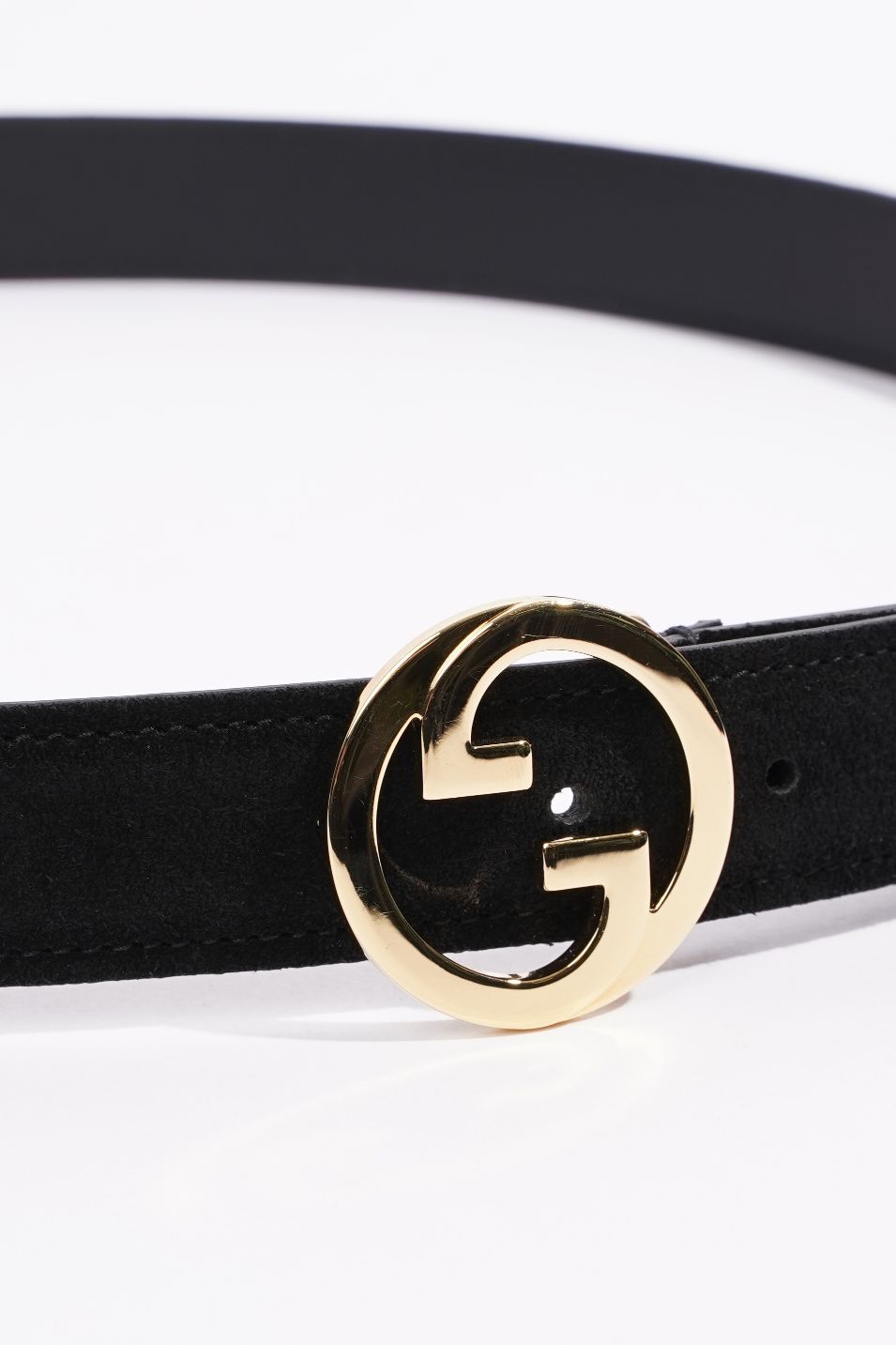 Gucci Blondie Belt Black Suede 105