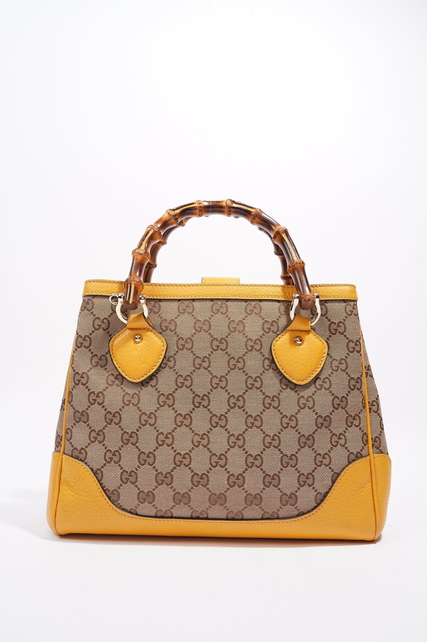 Gucci Womens Diana Bamboo Bag Supreme Canvas / Leather