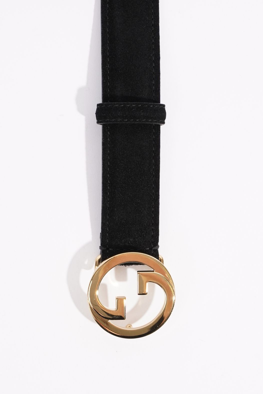 Gucci Blondie Belt Black Suede 105