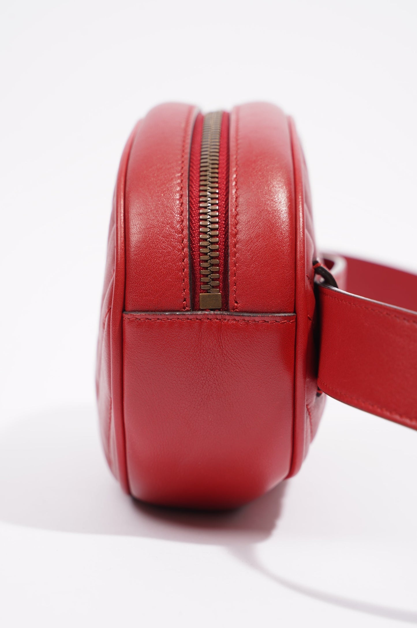 Gucci Womens Marmont Belt Bag Red Leather