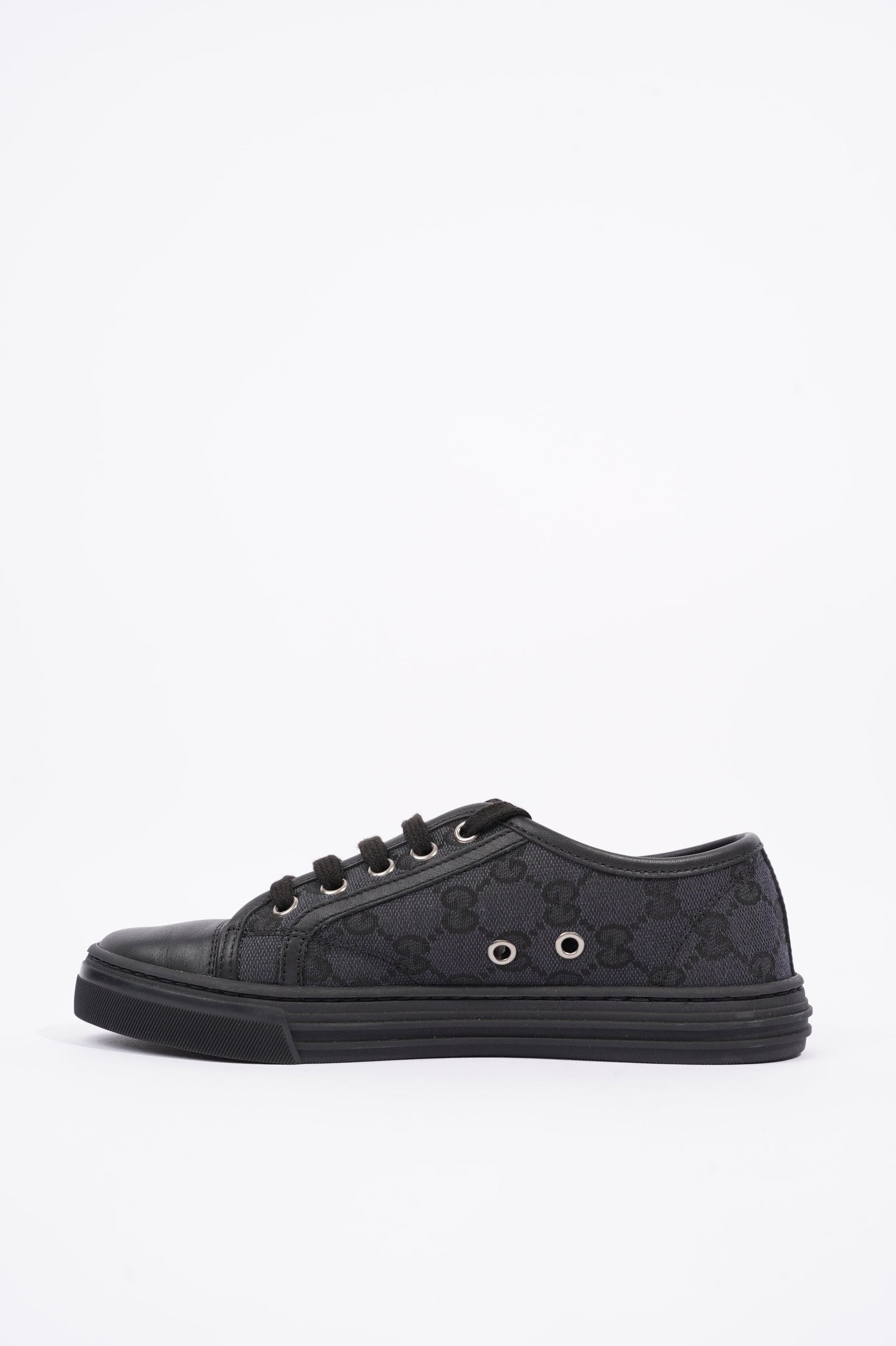 Gucci Womens GG Low Top Sneaker Black EU 34.5 / UK 1.5