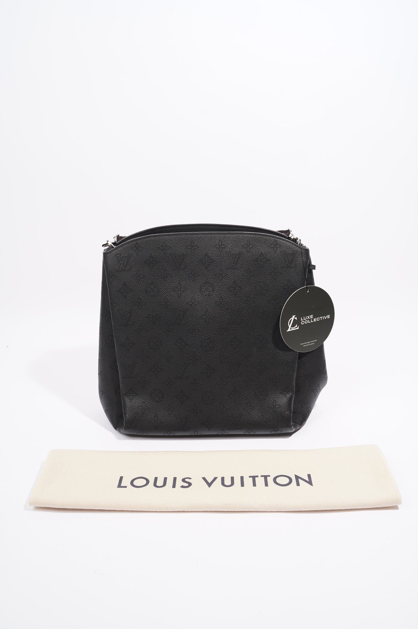 Louis Vuitton Babylone Bag Black Mahina Monogram Leather PM