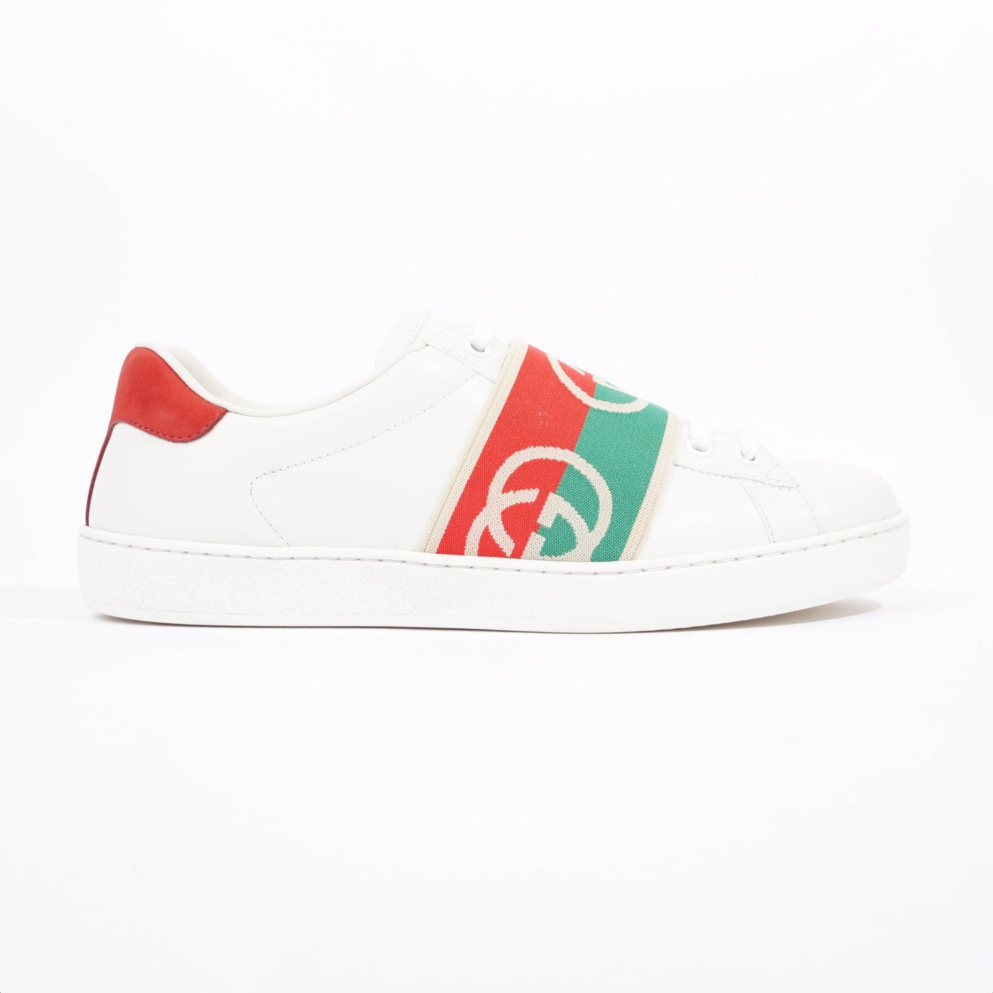 Gucci Mens Ace Elastic Web White / Green / Red EU 39 / UK 5
