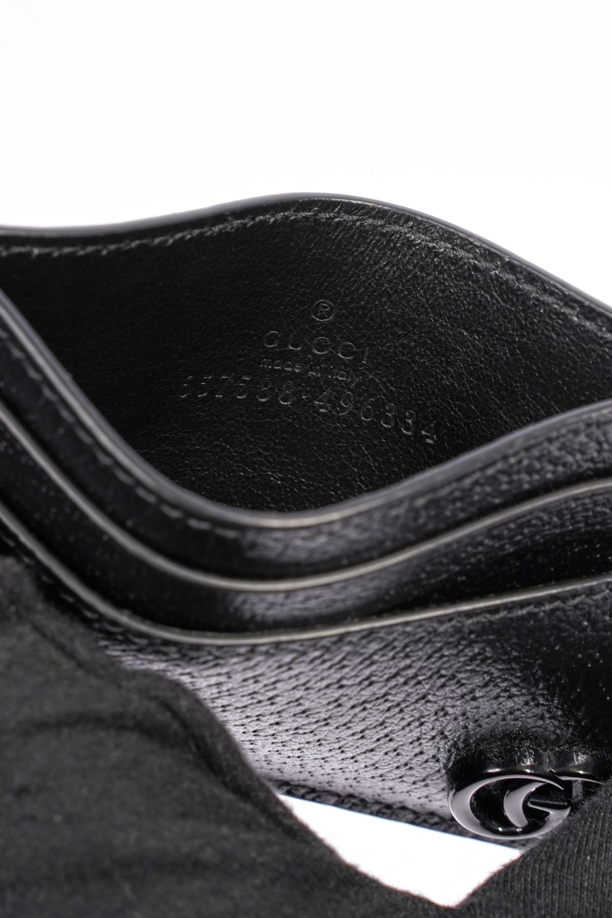 Gucci Mens Marmont Card Case Black Leather