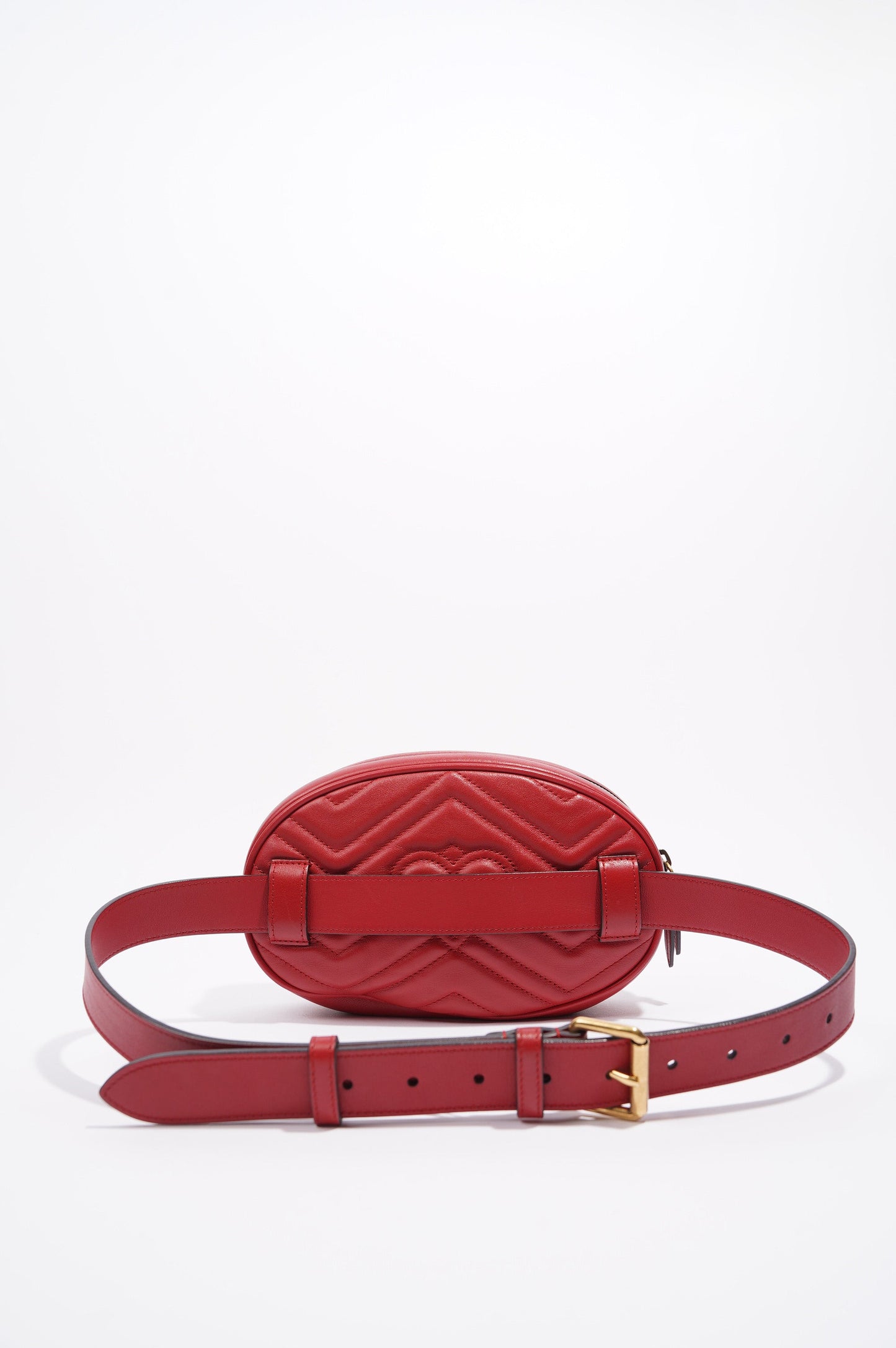 Gucci Womens Marmont Belt Bag Red Leather
