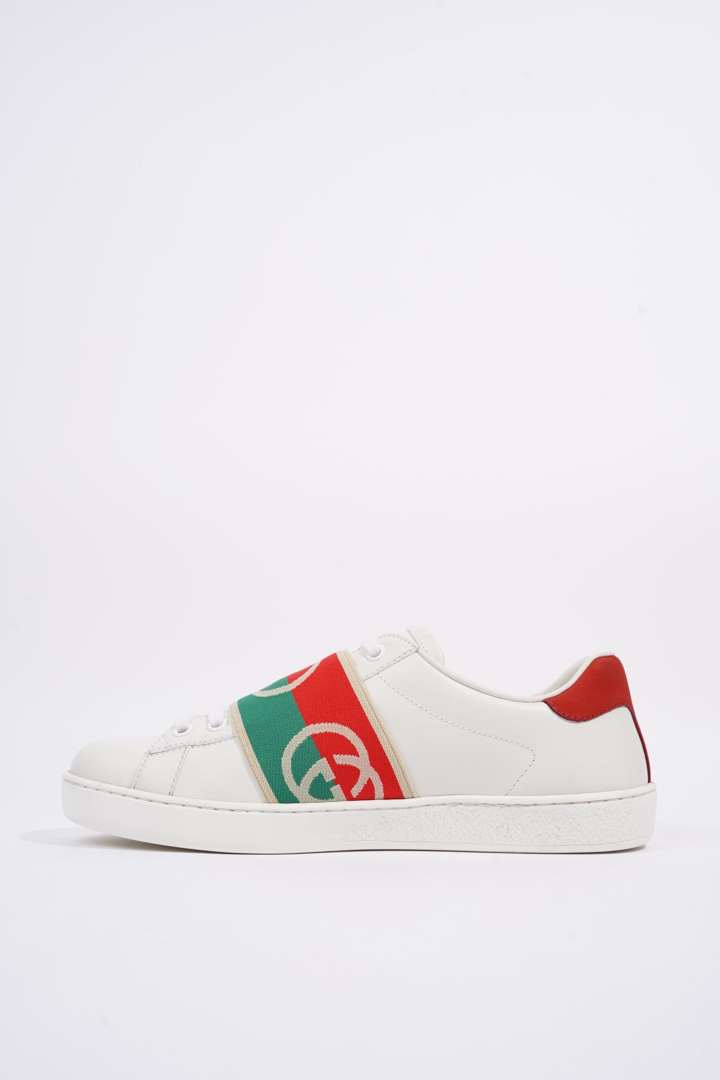 Gucci Mens Ace Elastic Web White / Green / Red EU 39 / UK 5