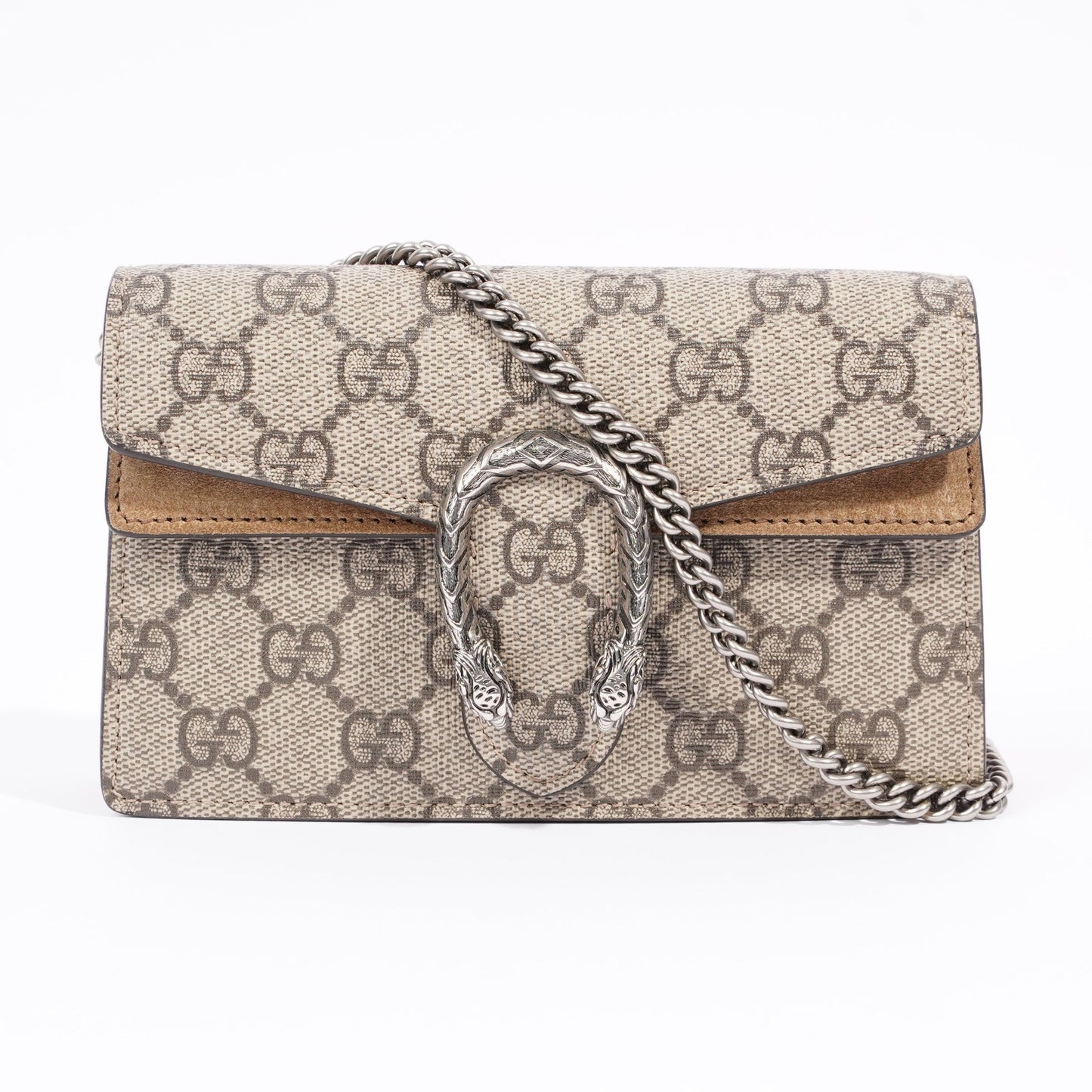Gucci Womens Dionysus Bag Monogram Canvas Super Mini