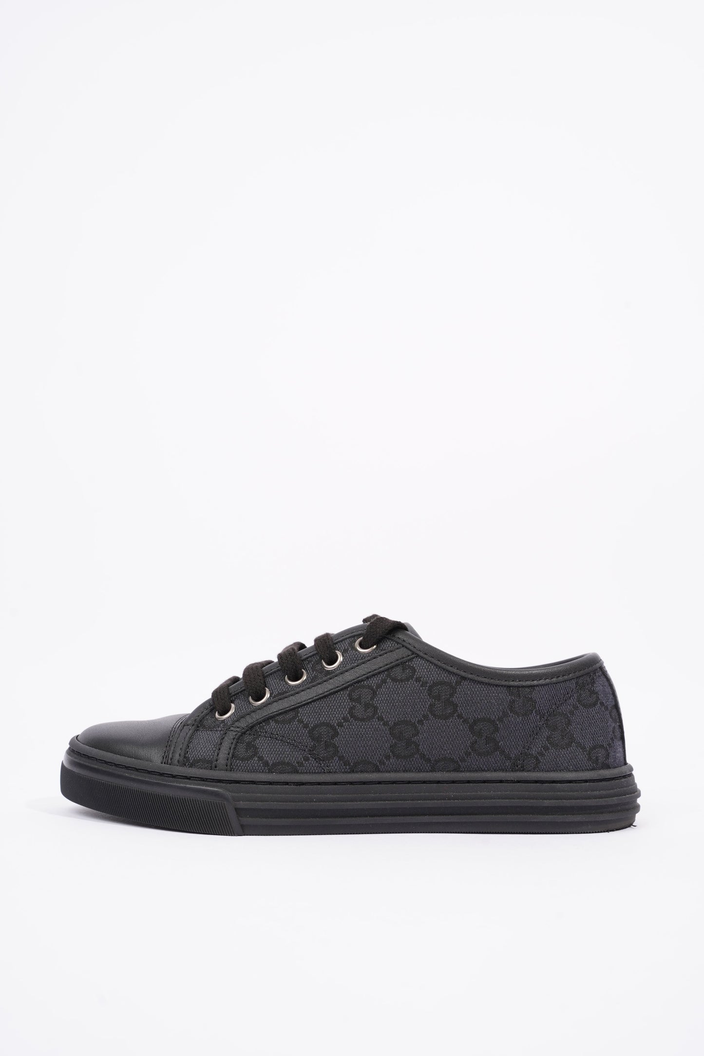 Gucci Womens GG Low Top Sneaker Black EU 34.5 / UK 1.5