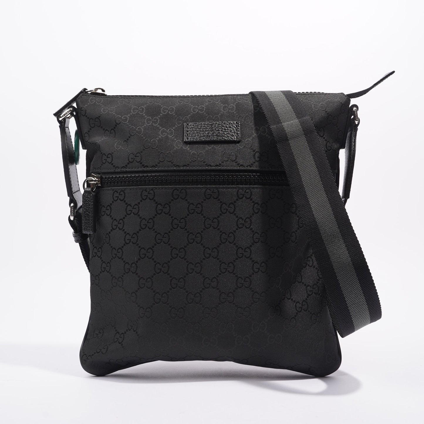 Gucci Mens GG Messenger Bag Black Small