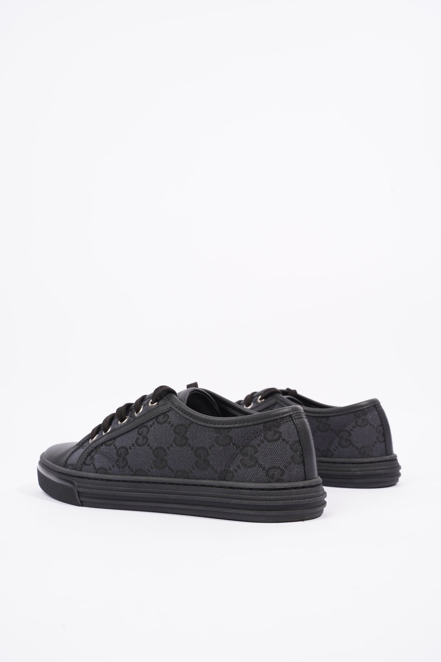 Gucci Womens GG Low Top Sneaker Black EU 34.5 / UK 1.5