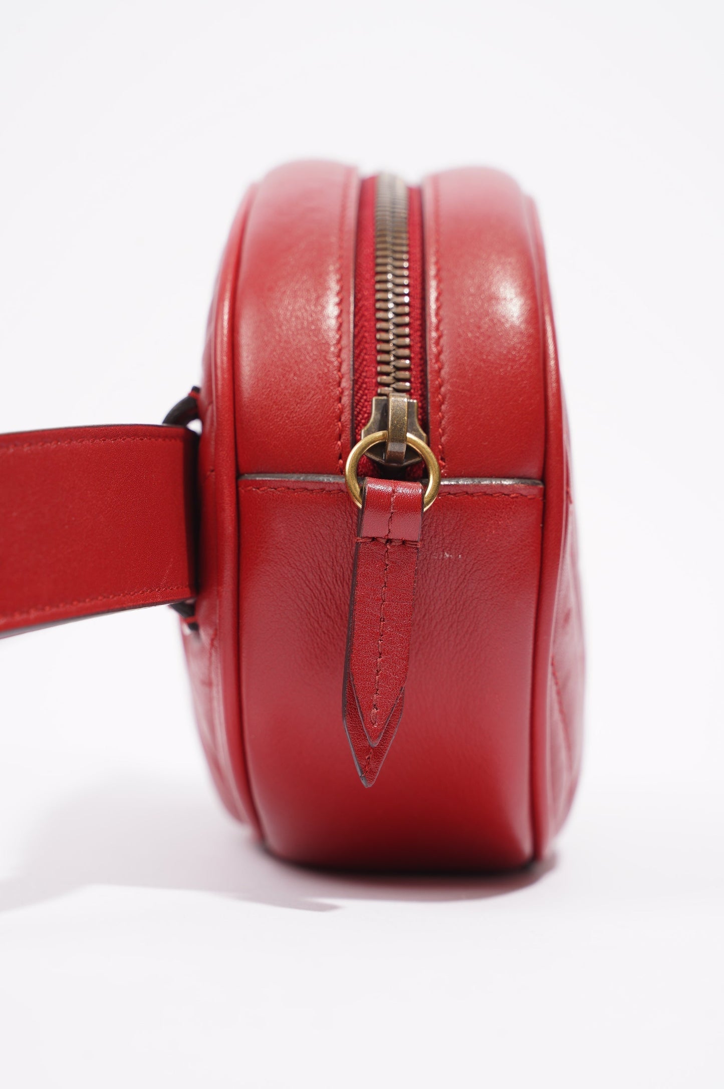 Gucci Womens Marmont Belt Bag Red Leather