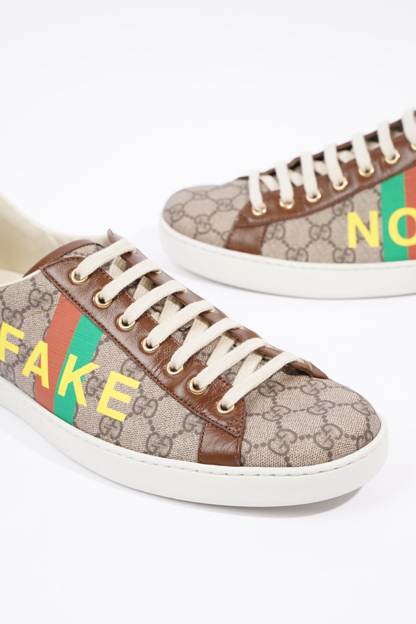 Gucci Mens Ace Not Fake Print Supreme / Red / Green EU 46 / UK 12