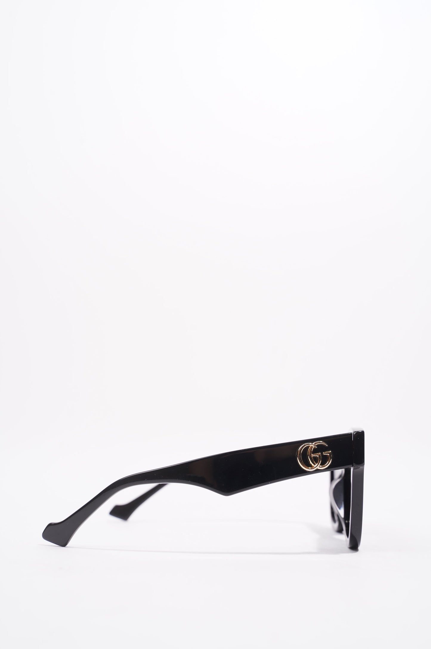 Gucci Womens Square Sunglasses Black Acetate 145