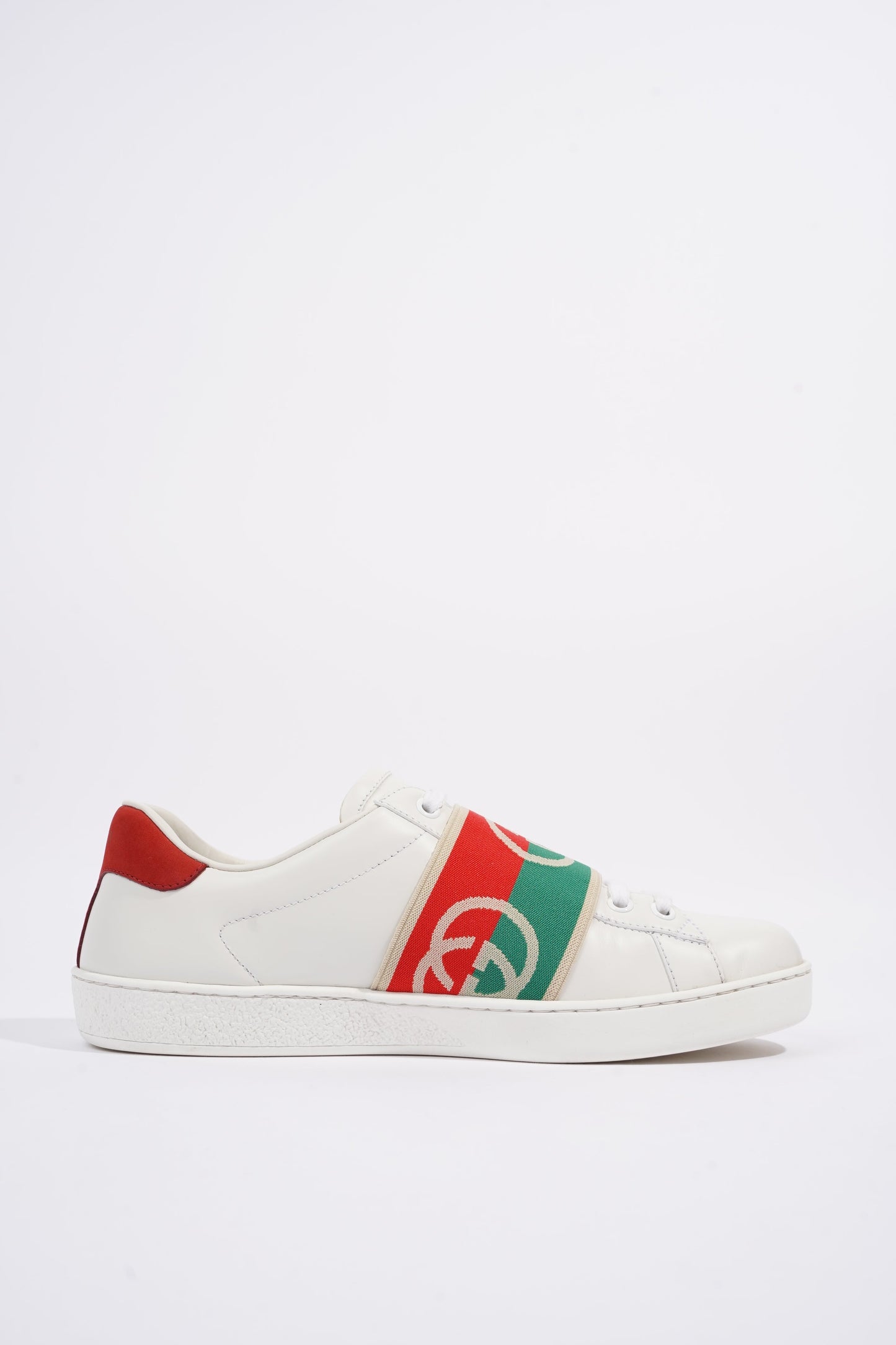 Gucci Mens Ace Elastic Web White / Green / Red EU 39 / UK 5