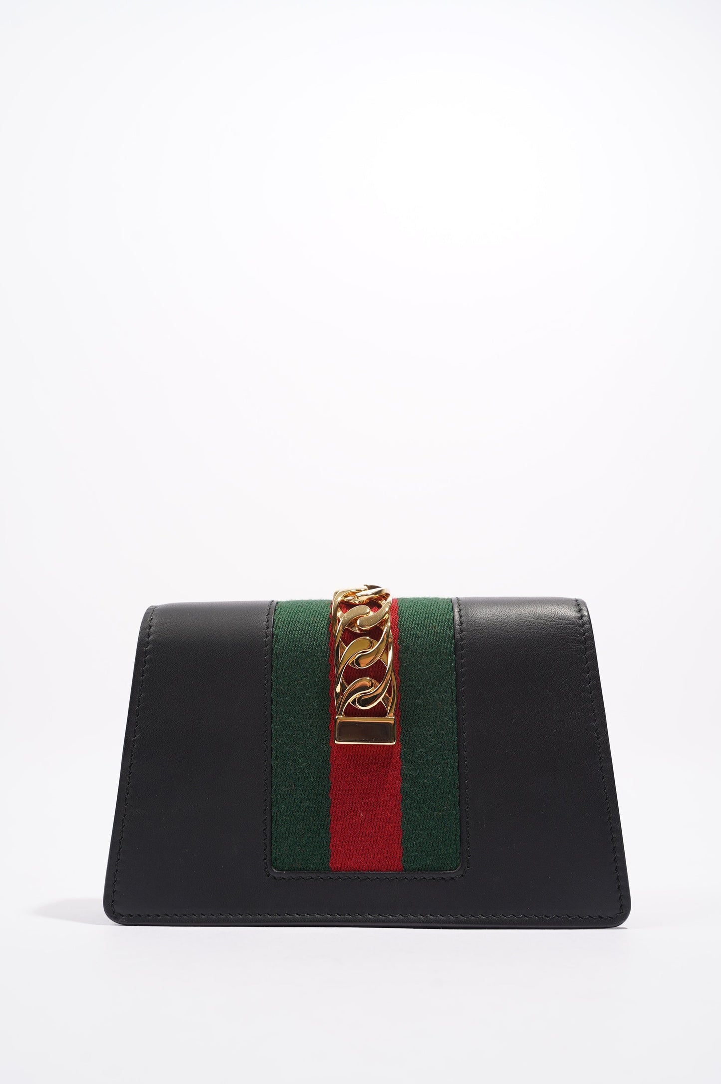 Gucci Womens Sylvie Black / Green / Red Super Mini
