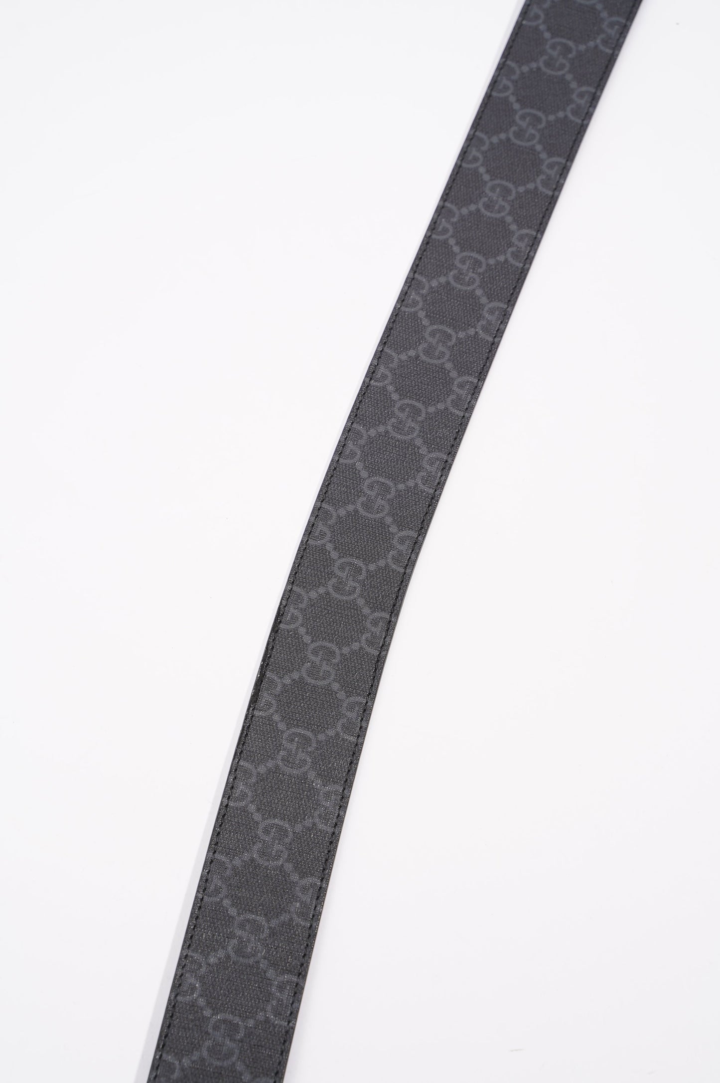 Gucci Mens Interlocking Belt Black / Silver 85-34