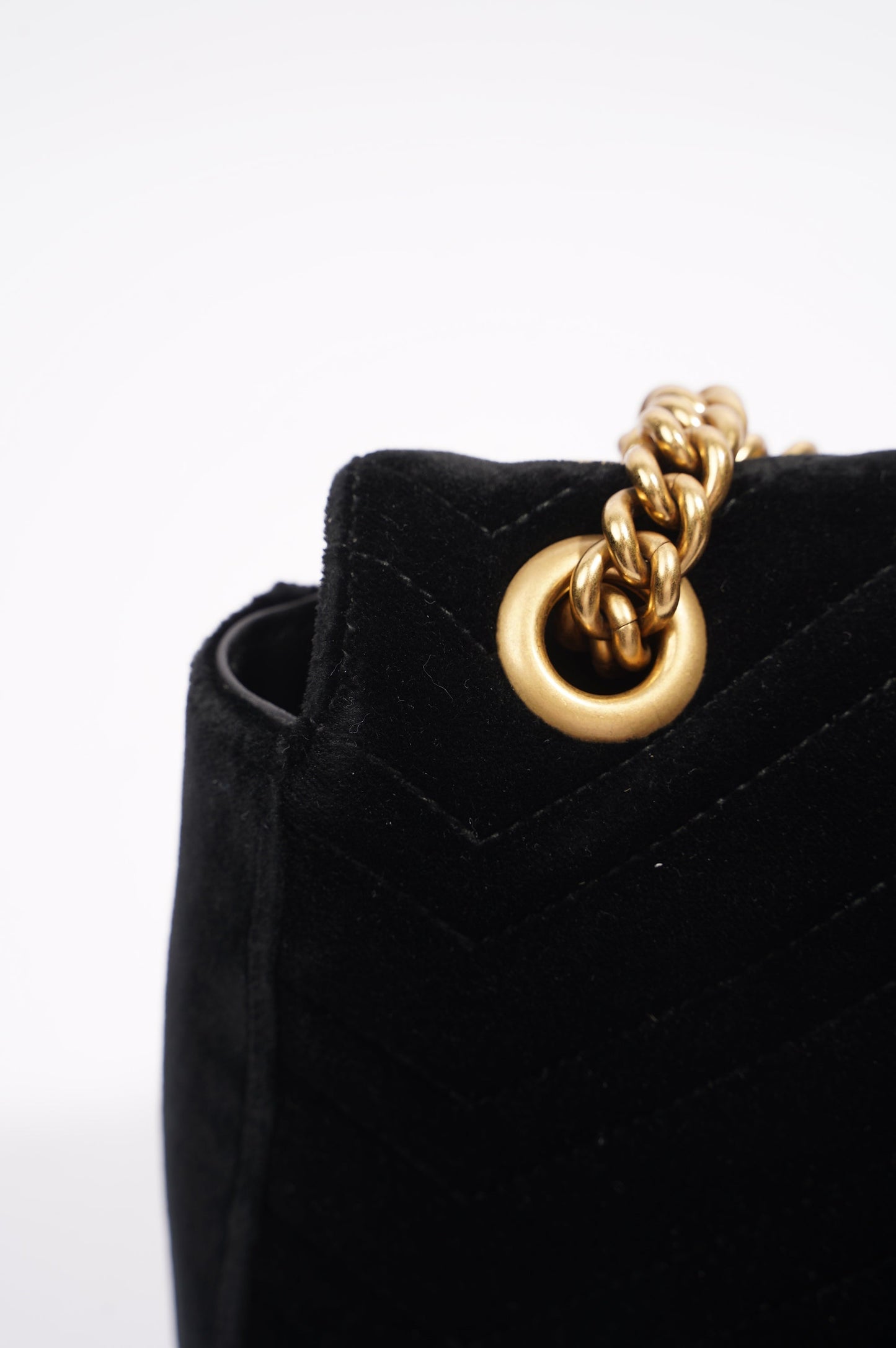 Gucci Mamont Loved Flap Black Embroidery / Velvet Medium