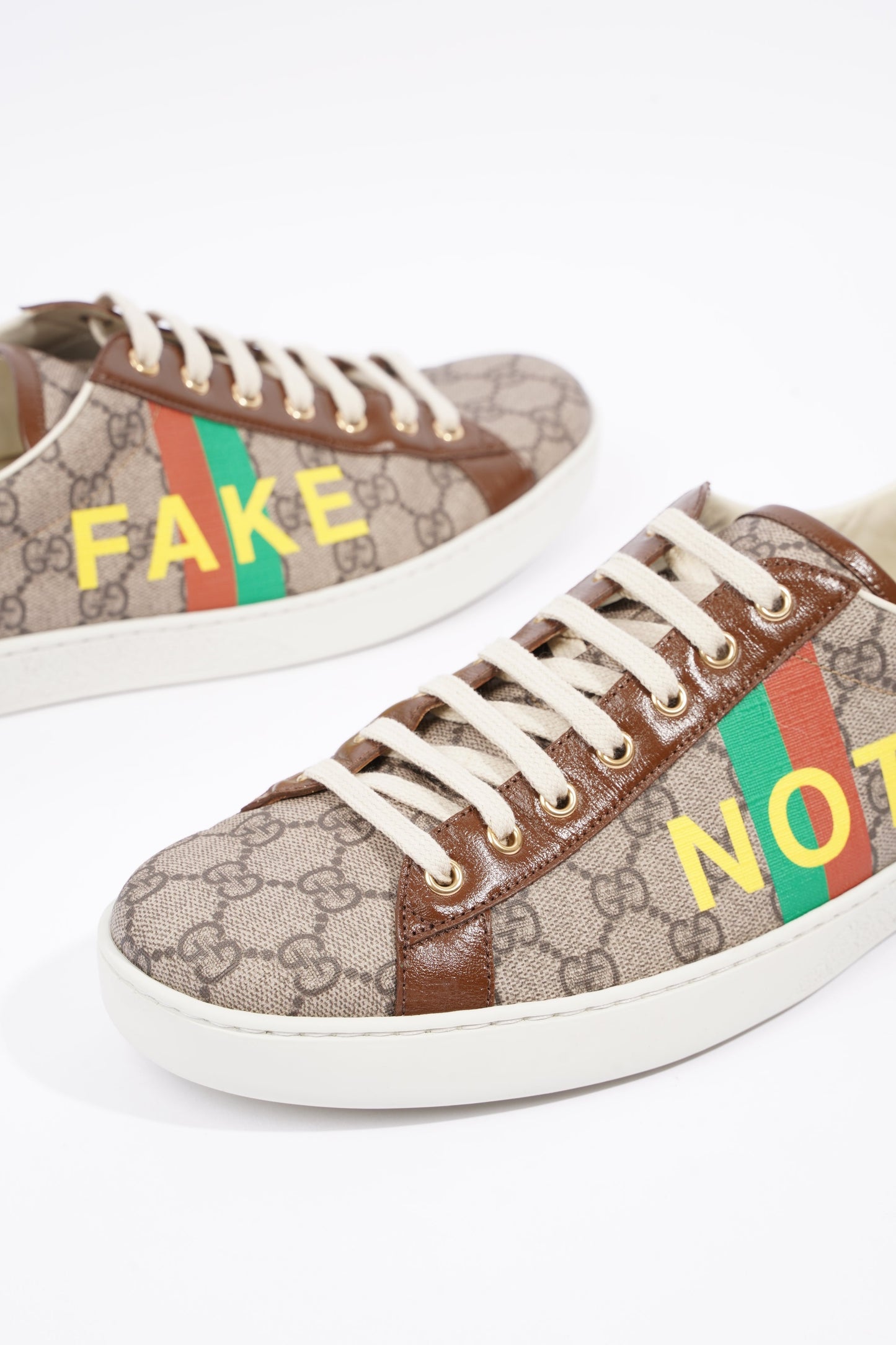 Gucci Mens Ace Not Fake Print Supreme / Red / Green EU 46 / UK 12