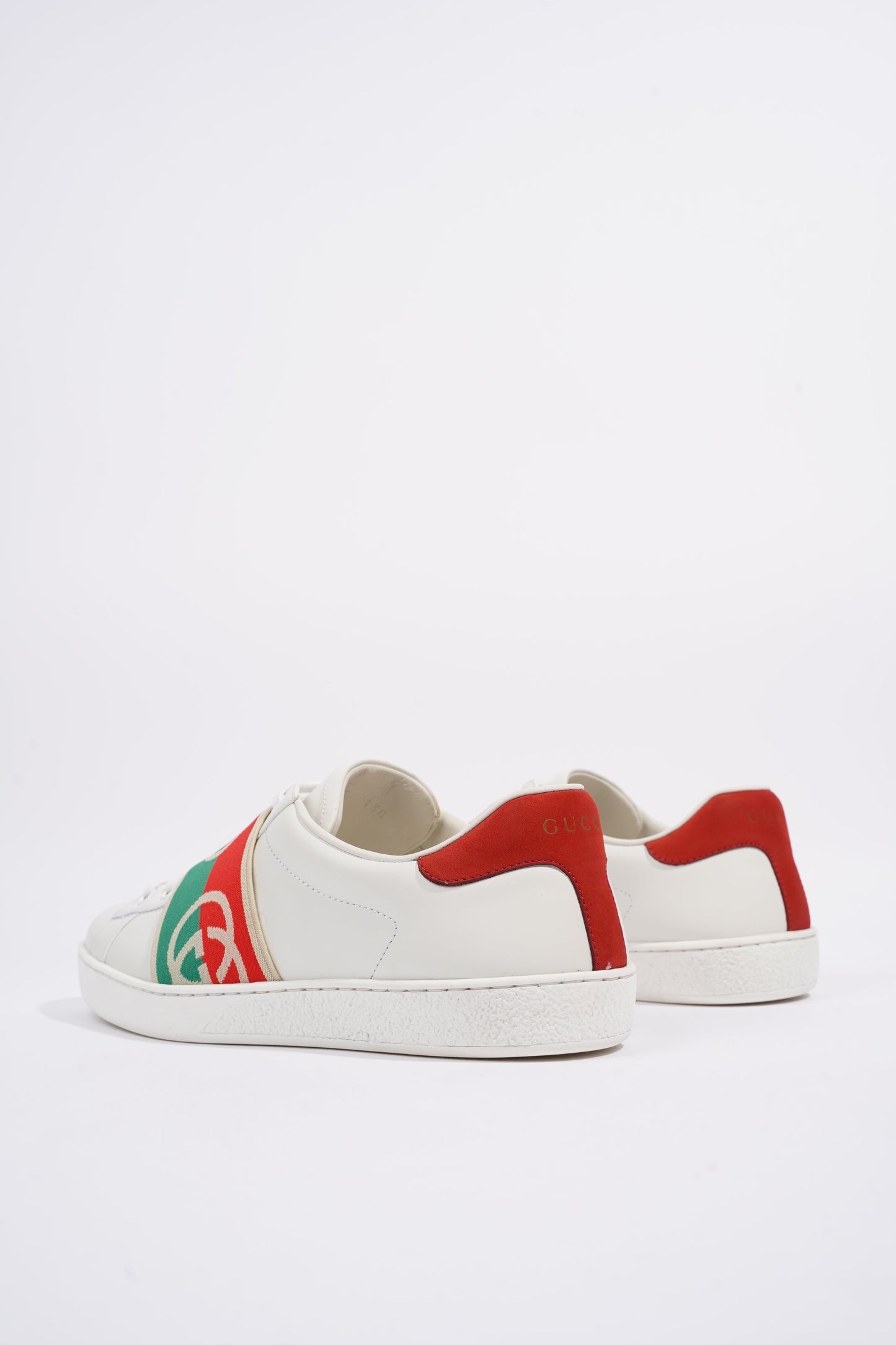 Gucci Mens Ace Elastic Web White / Green / Red EU 39 / UK 5