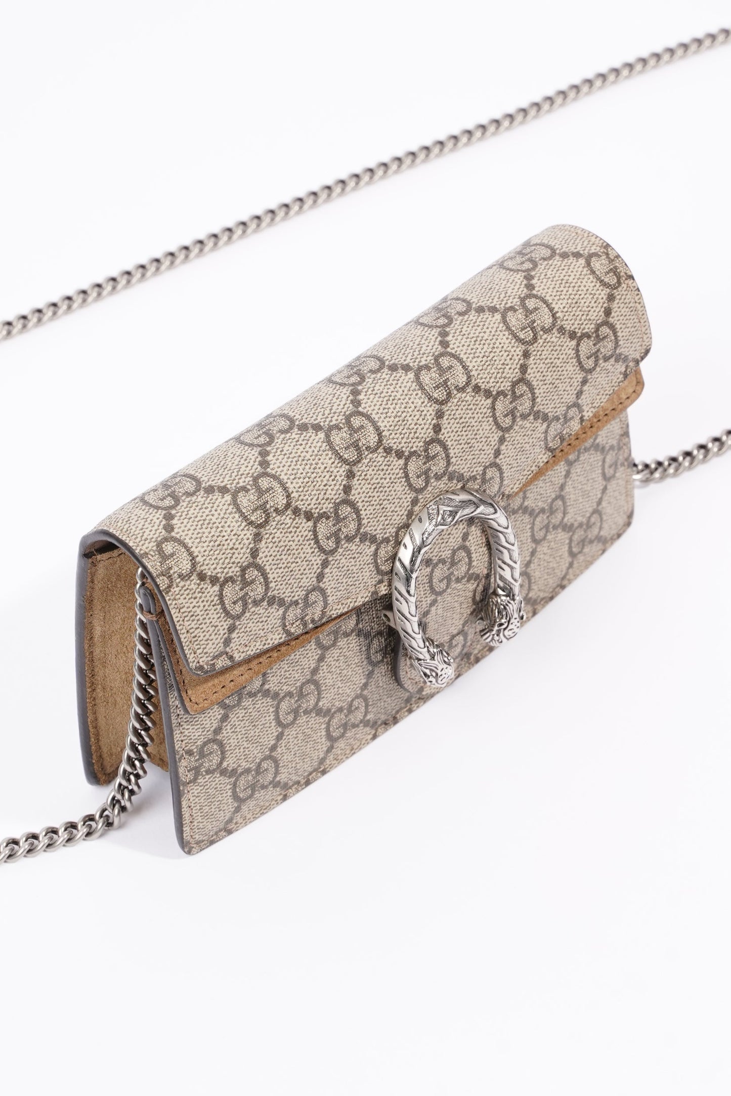 Gucci Womens Dionysus Bag Monogram Canvas Super Mini