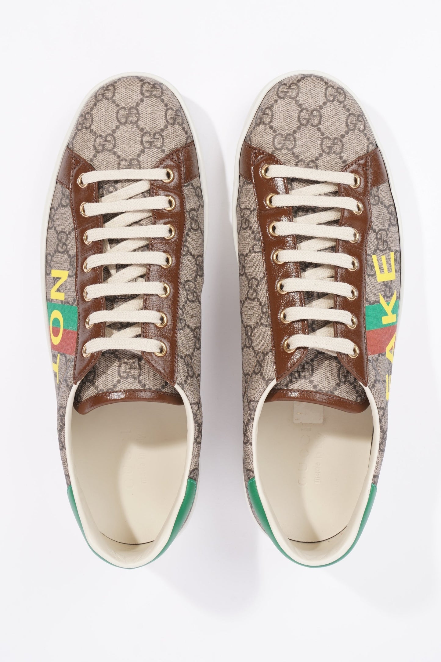Gucci Mens Ace Not Fake Print Supreme / Red / Green EU 46 / UK 12