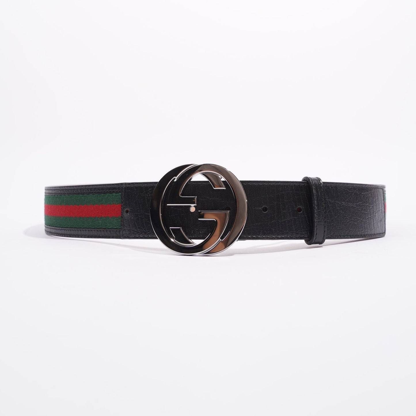 Gucci Mens Interlocking Belt Green / Red 100cm - 40"