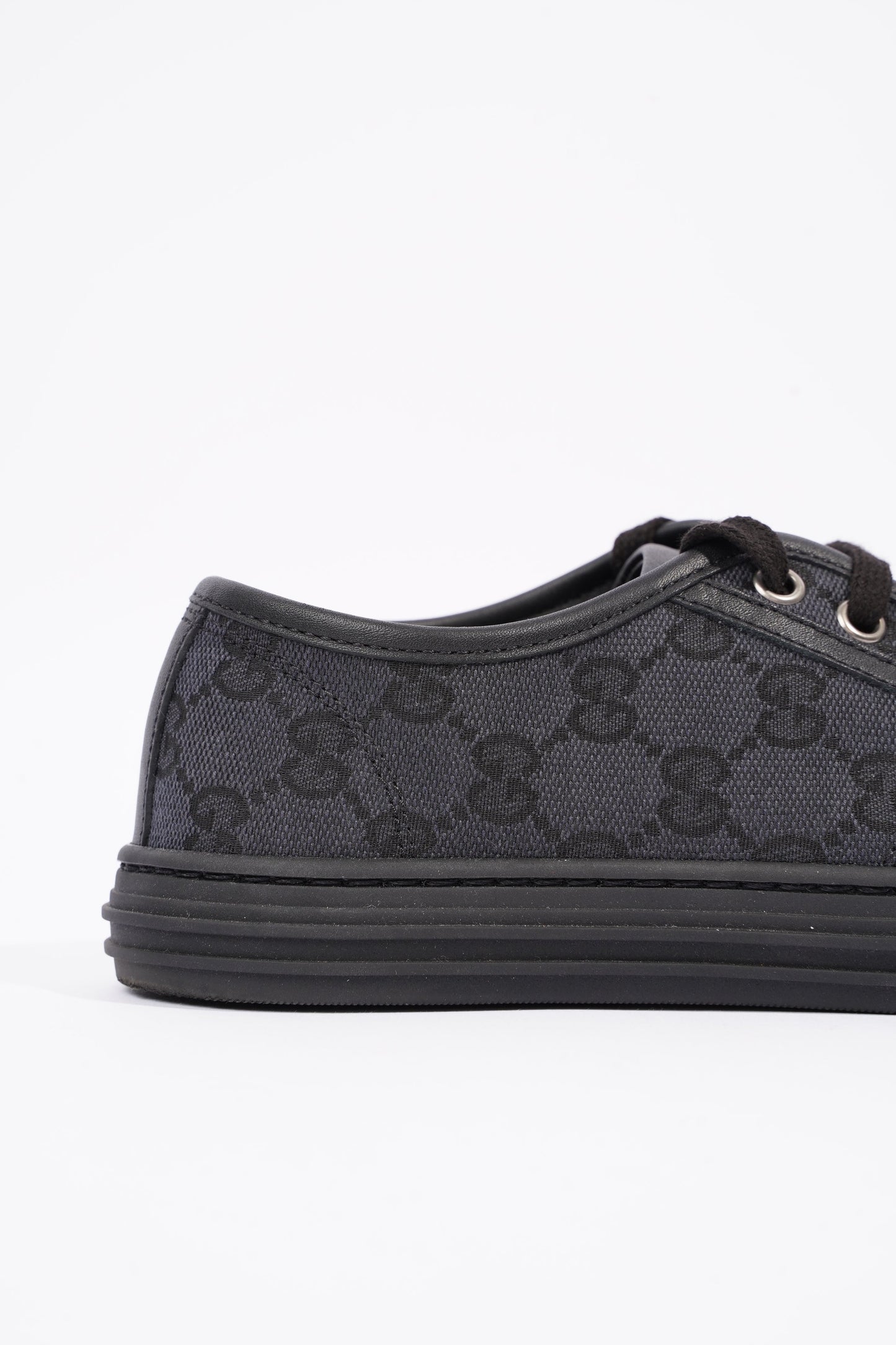 Gucci Womens GG Low Top Sneaker Black EU 34.5 / UK 1.5