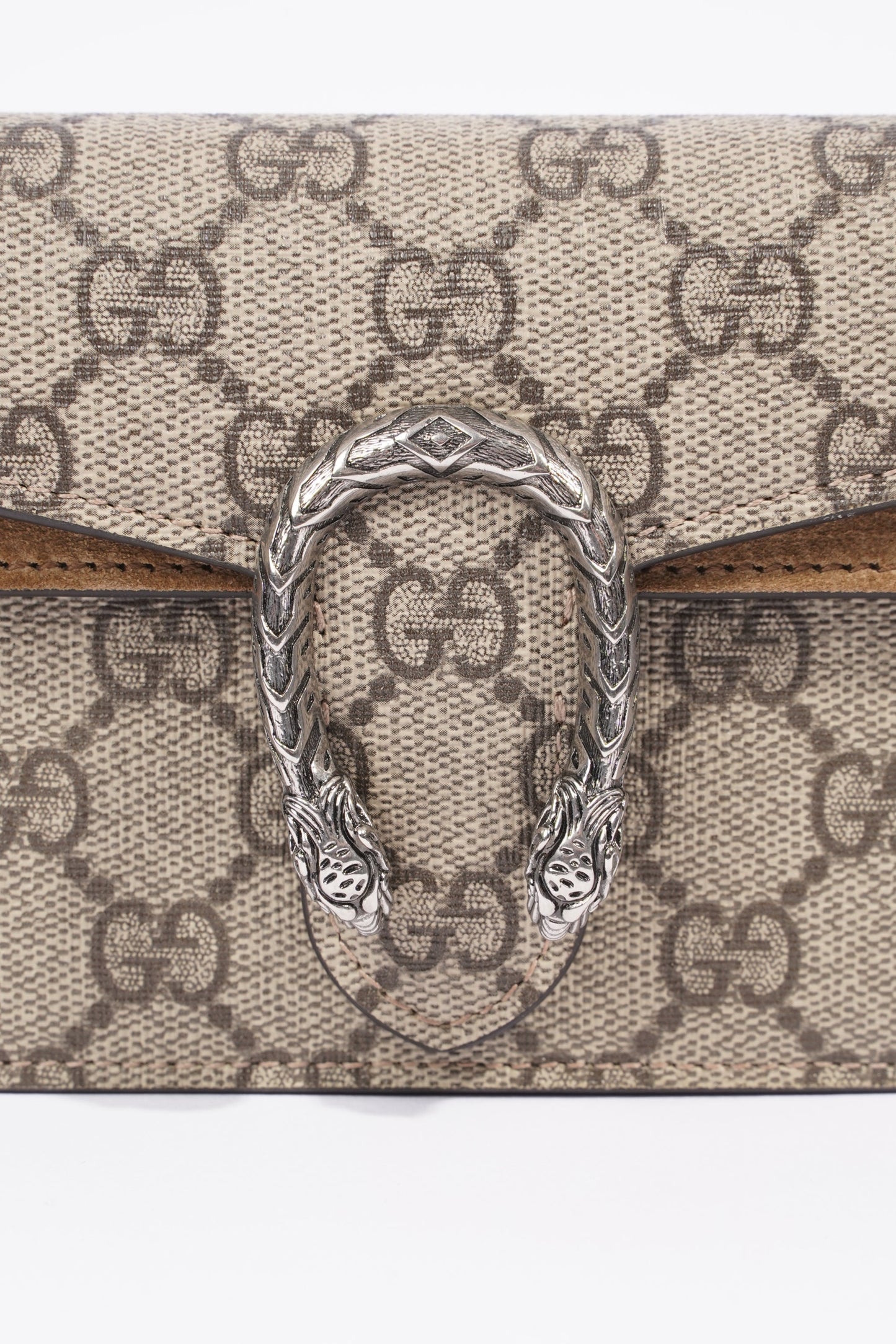 Gucci Womens Dionysus Bag Monogram Canvas Super Mini